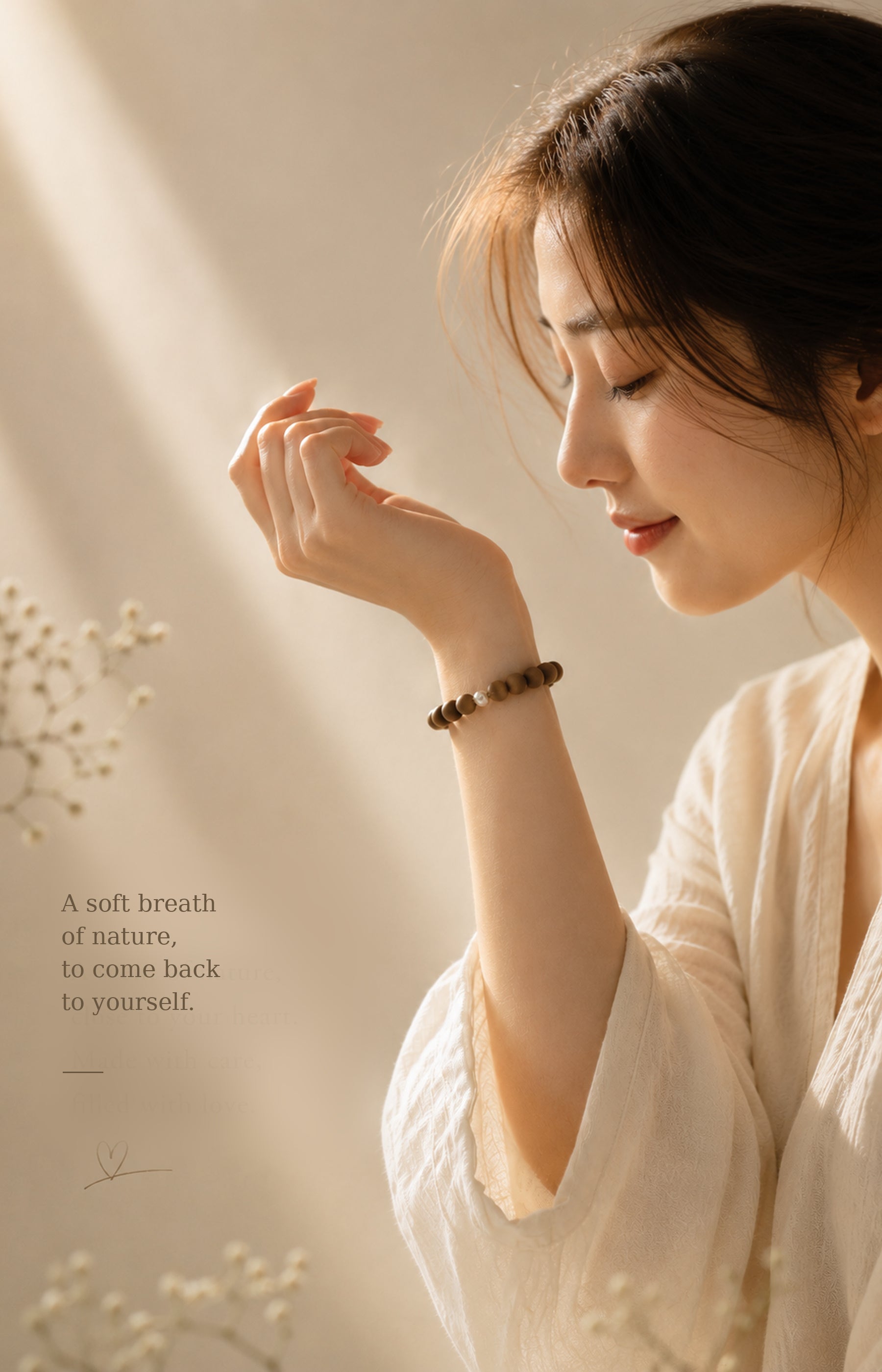 Crimson Accord – Rose & Soft Spice Botanical Scent Bracelet