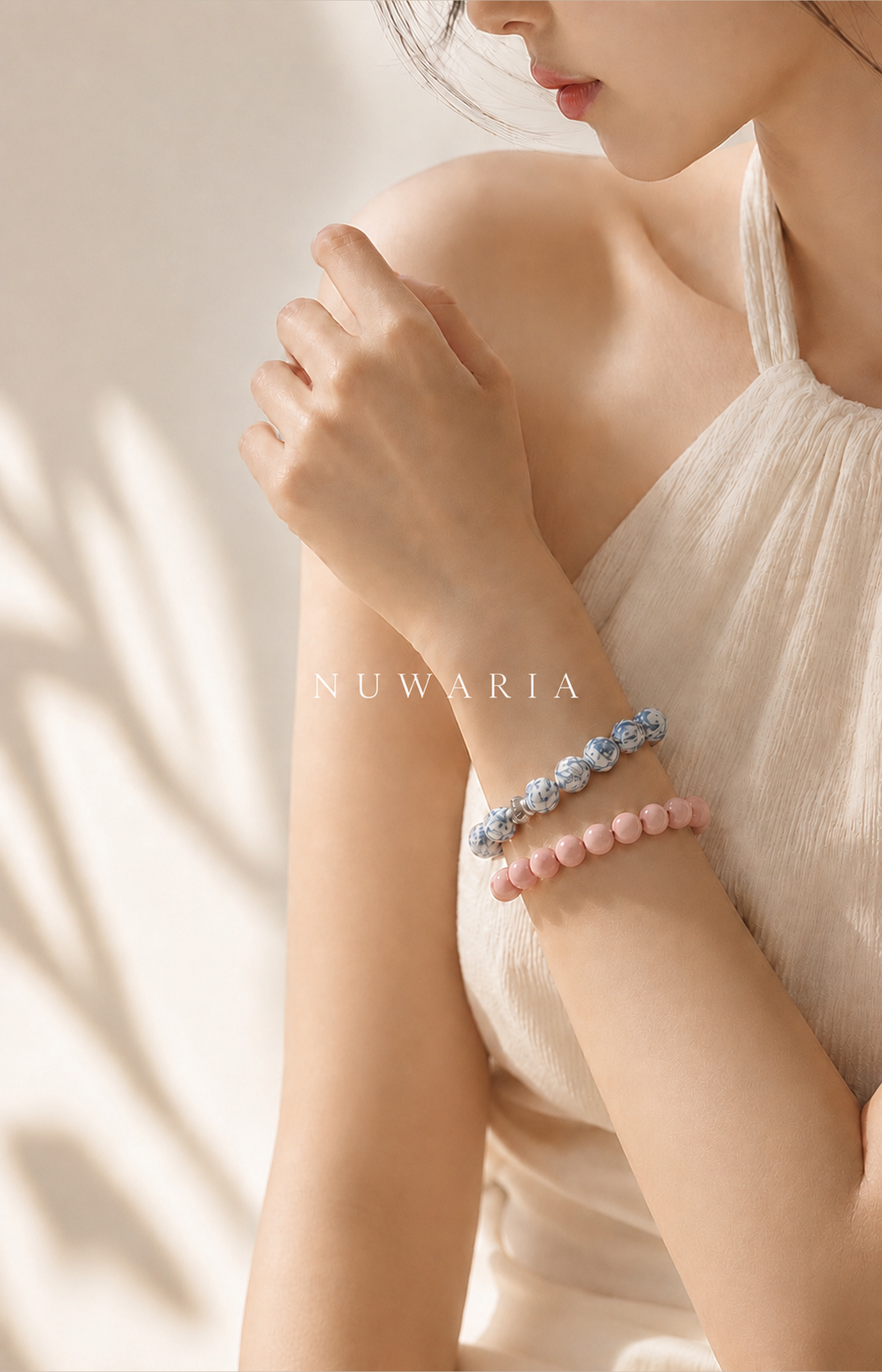 Azure Stillness – Mint & Cool Green Notes Botanical Scent Bracelet