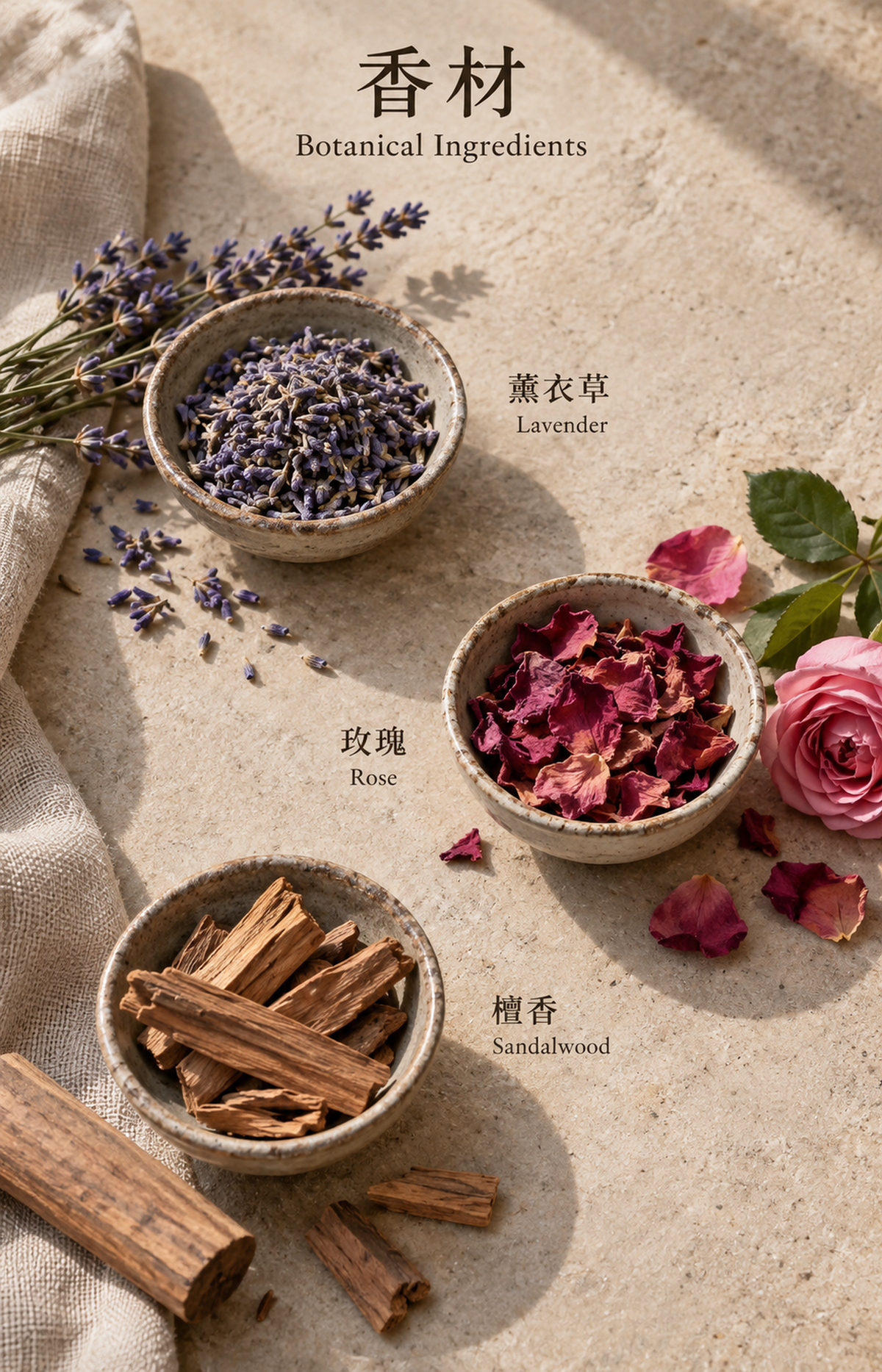 A Cherished Bond - Scented Necklace - botanical materials