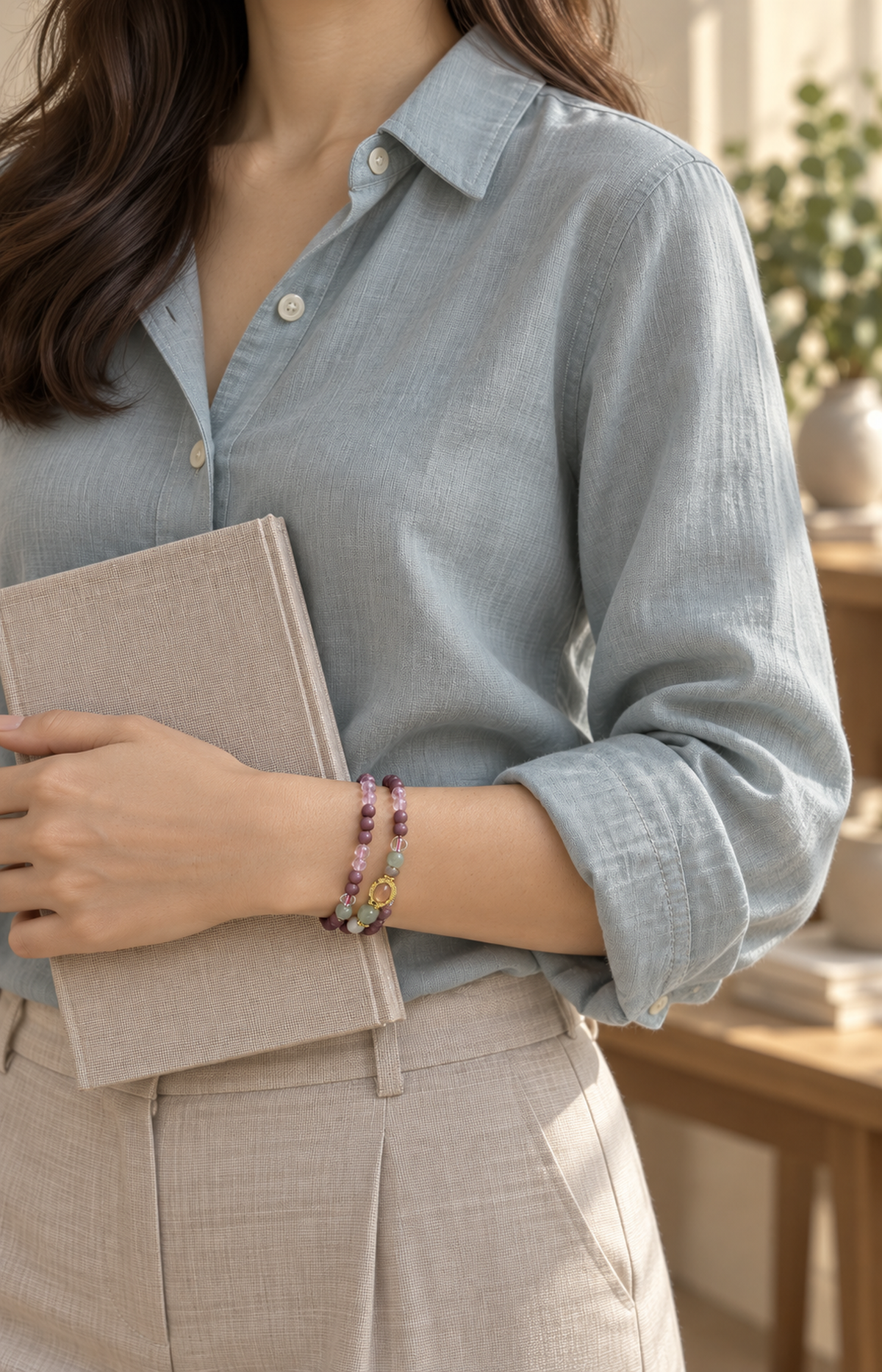 A Chiffon Duet - Scented Bracelet - worn view