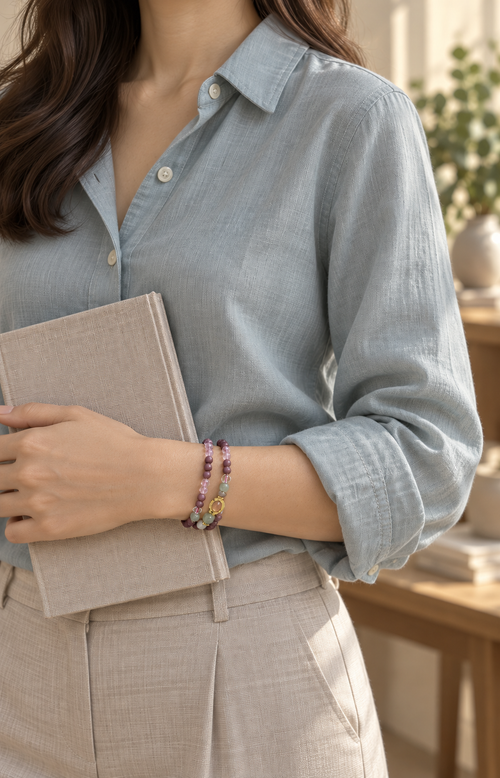 A Chiffon Duet - Scented Bracelet - worn view