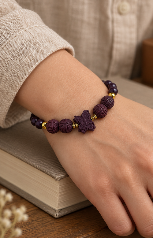 A Fluttering Page - Scented Bracelet - worn view