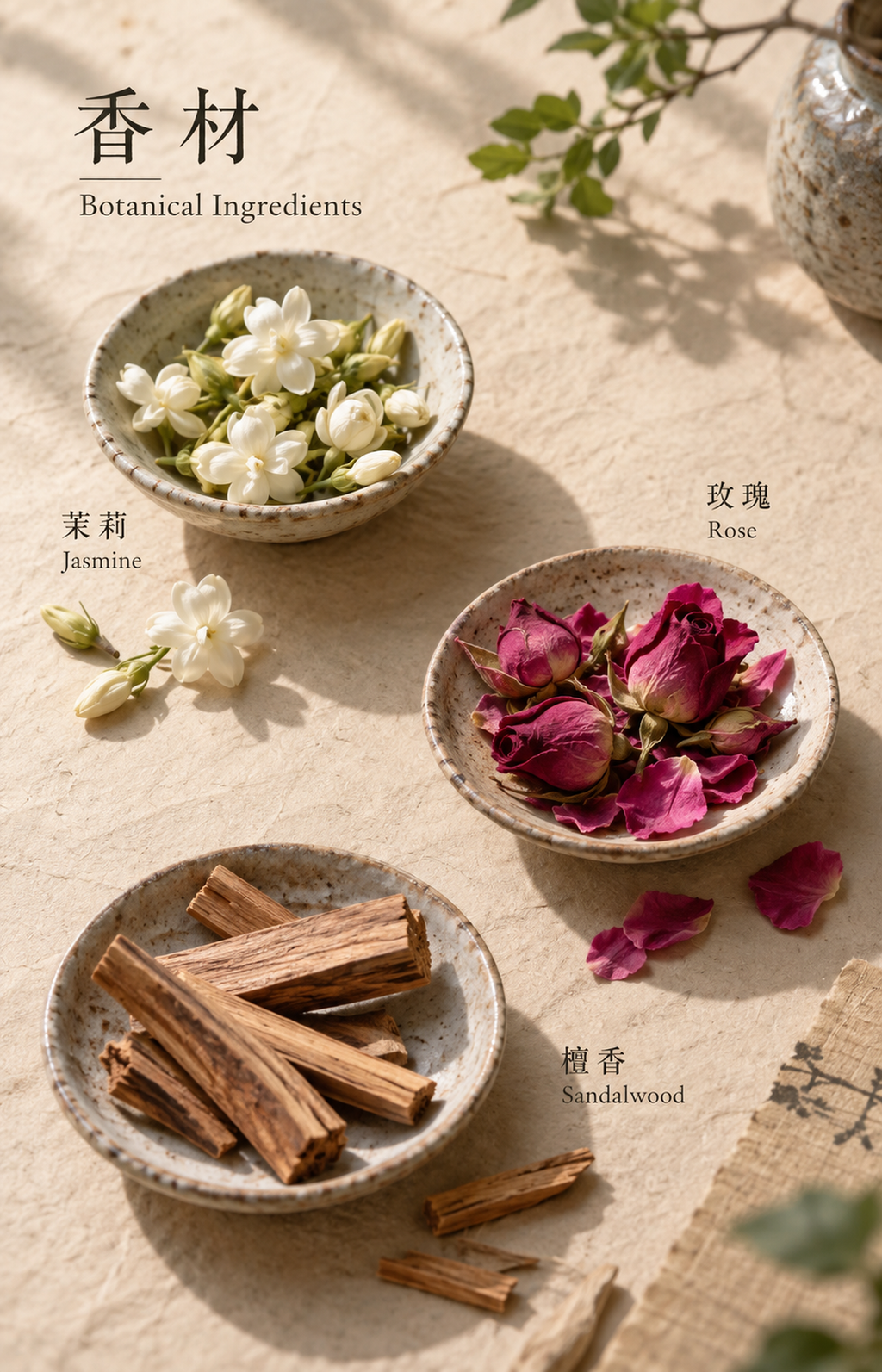 An Intimate Dedication - Scented Necklace - botanical materials