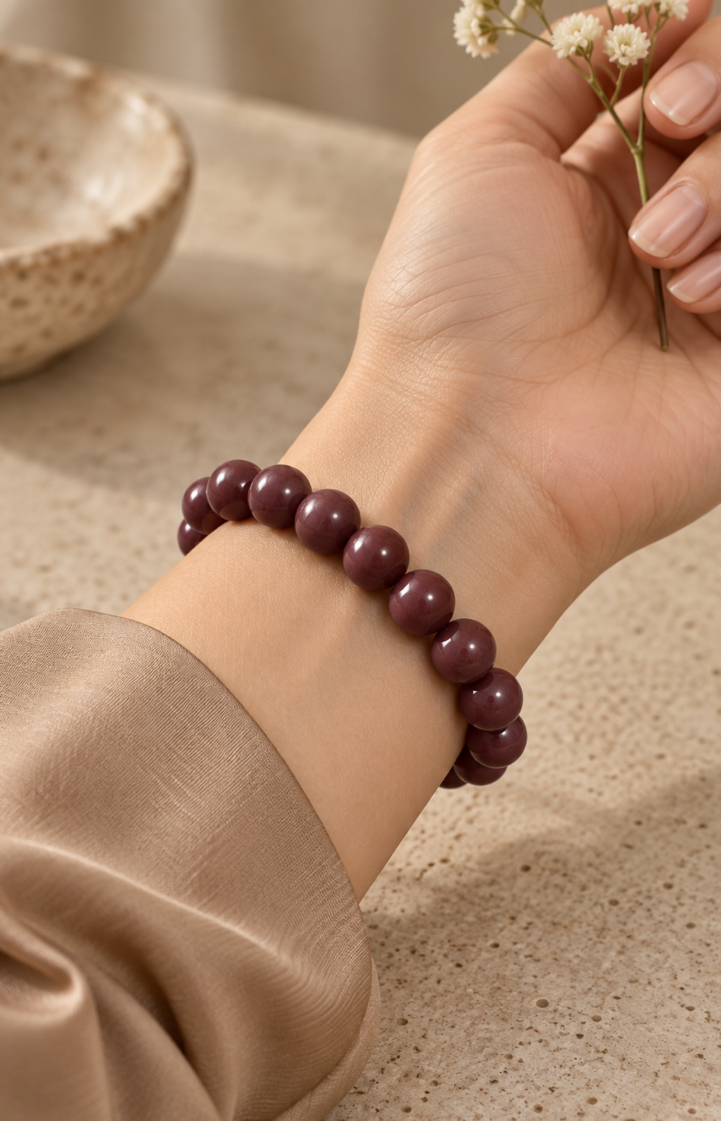 Ballet Slippers - Scented Bracelet - worn view