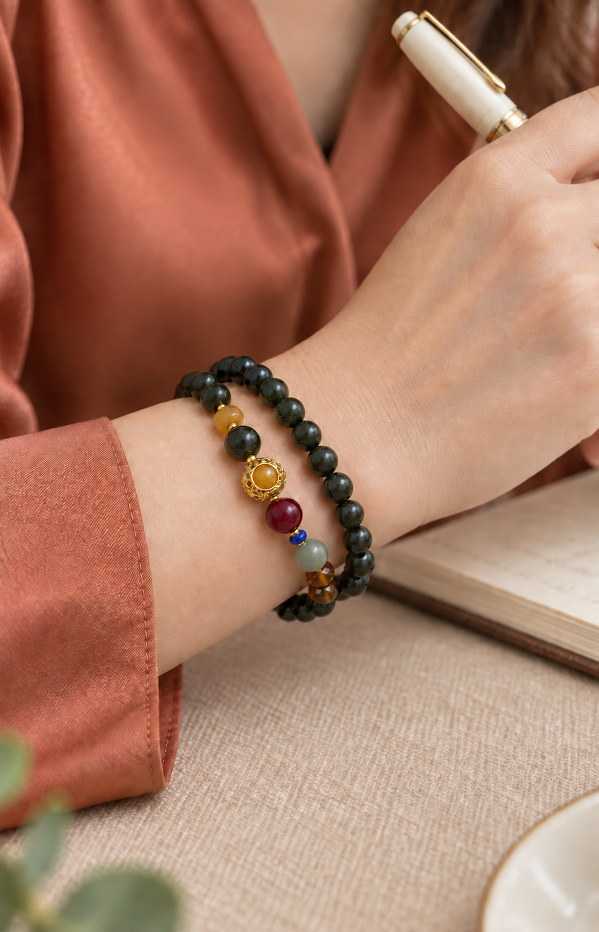 Candlelit Alcove - Scented Bracelet - worn view