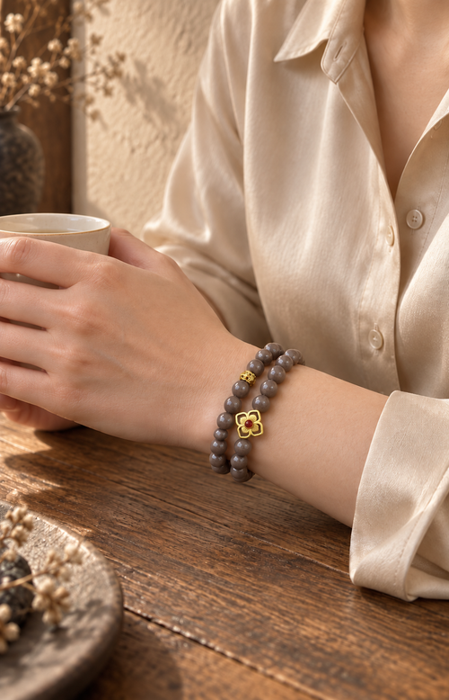 Clover Fold - Scented Bracelet - bracelet wearing view