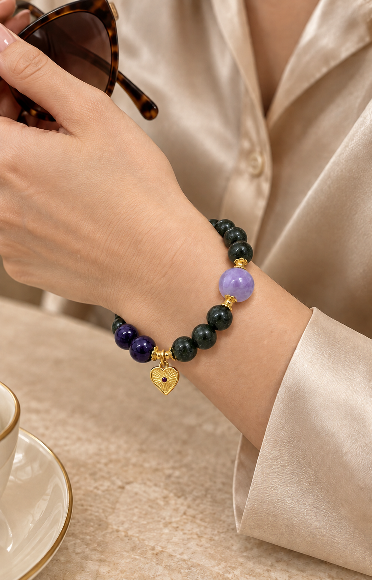 Devoted Heart - Scented Bracelet - worn view