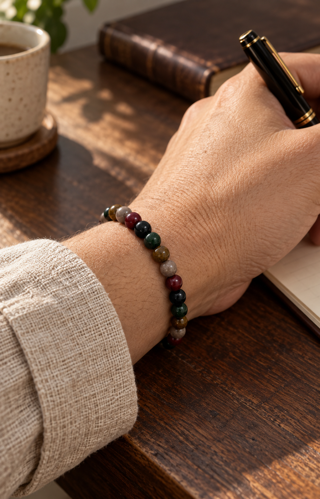 Earthbound Symphony - Scented Bracelet - worn view