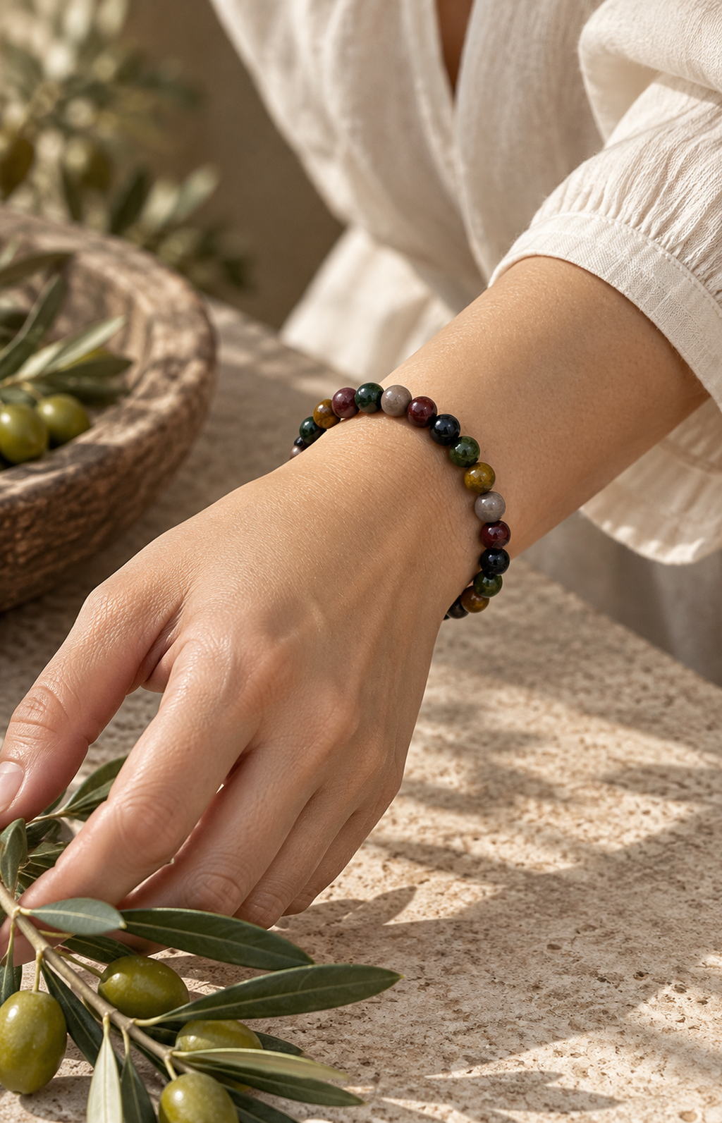 Earthen Ensemble - Scented Bracelet - worn view