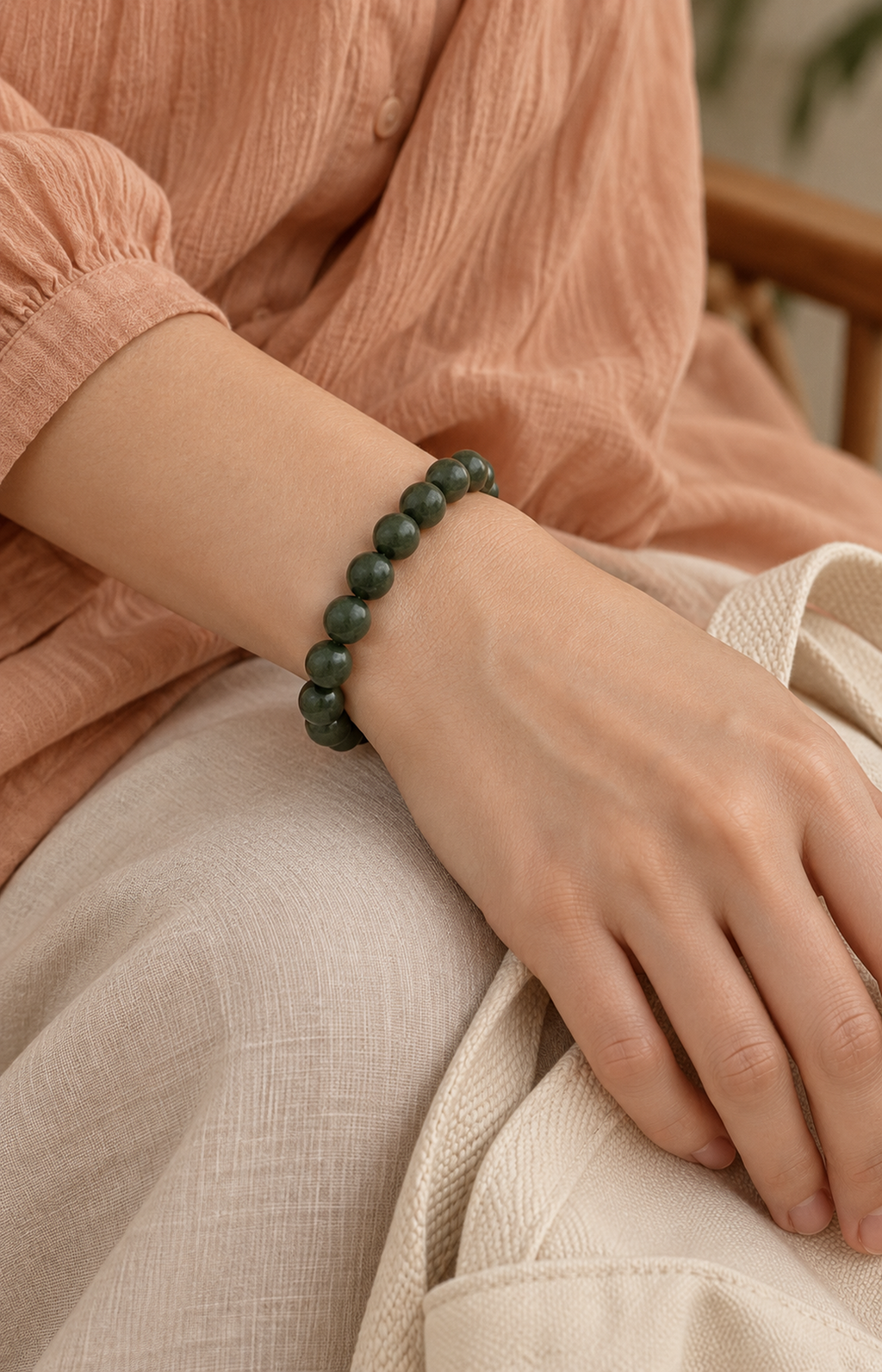 Fern Fronds - Scented Bracelet - worn view