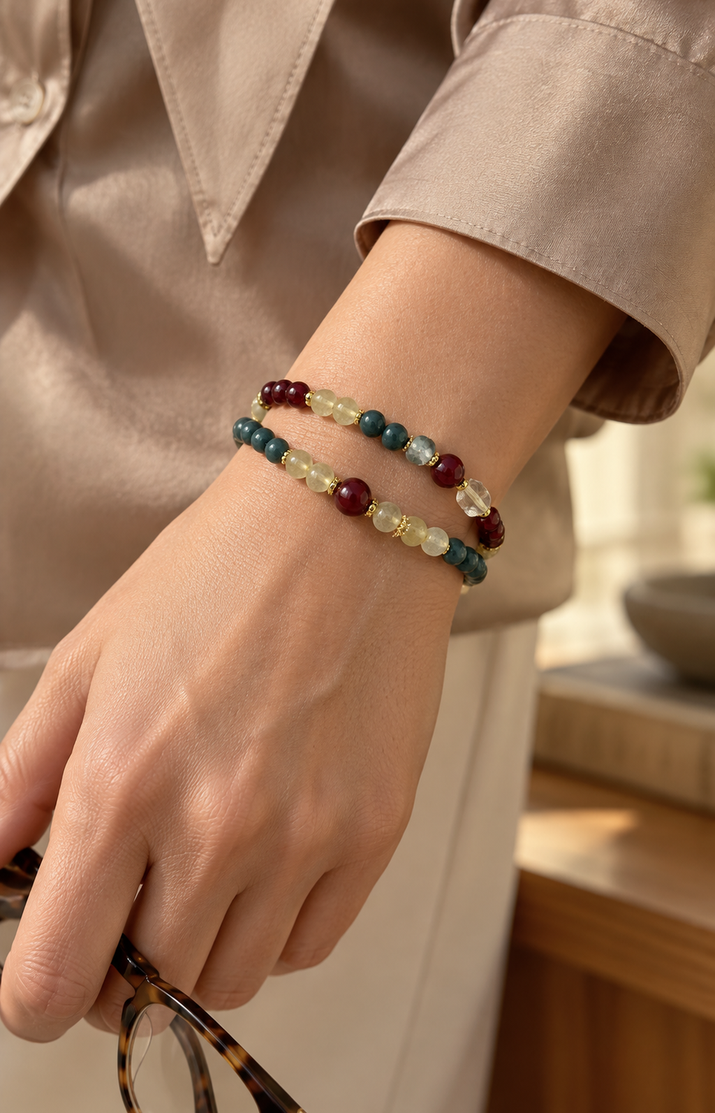 Festival Lanterns - Scented Bracelet - worn view