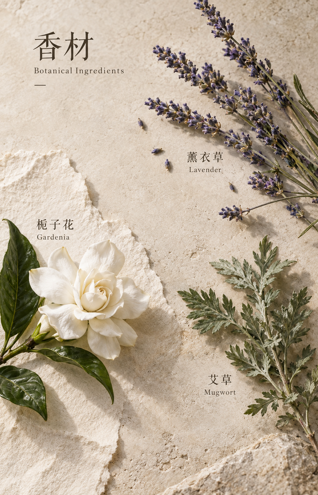 Gleaming Porcelain - Scented Bracelet - botanical materials