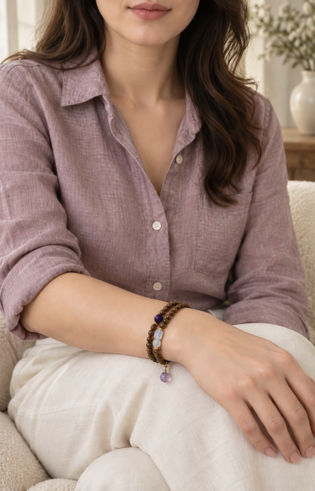 Heather Crossing - Scented Bracelet - worn view