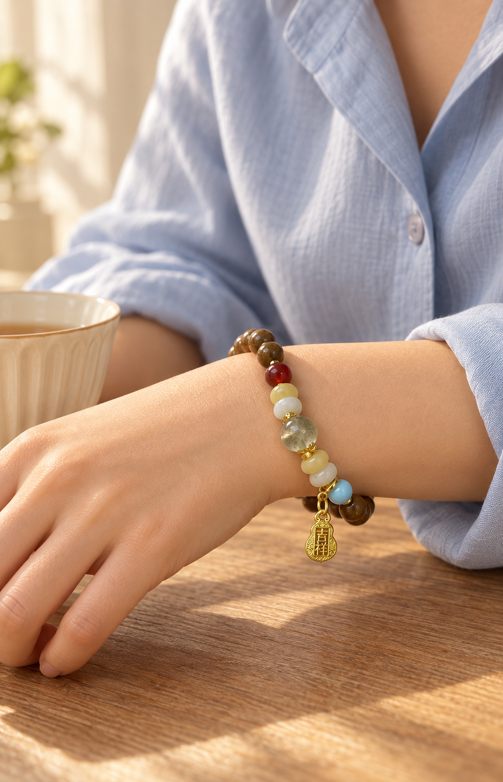 Honey Gathering - Scented Bracelet - worn view