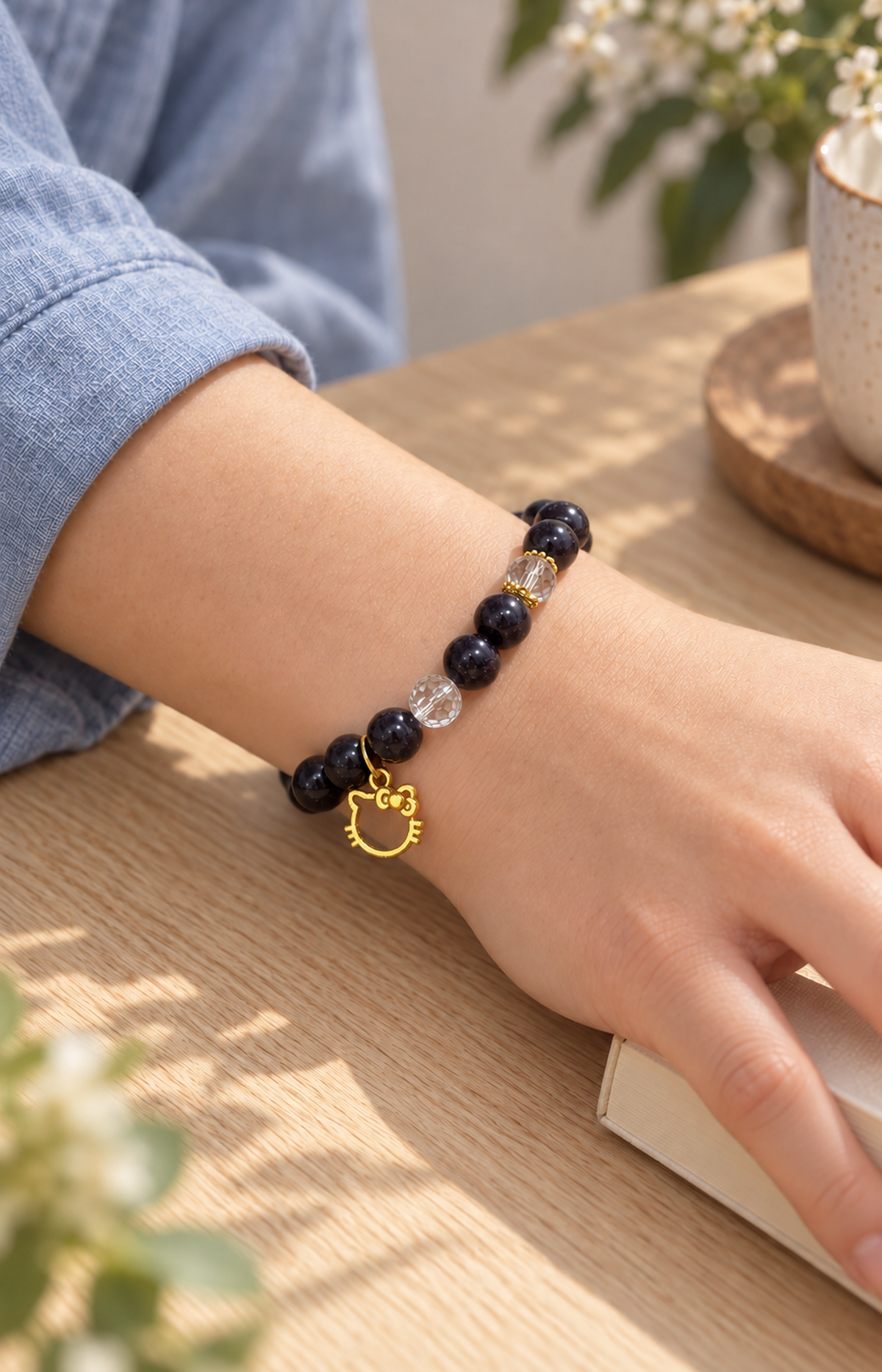 Hushed Familiar - Scented Bracelet - worn view