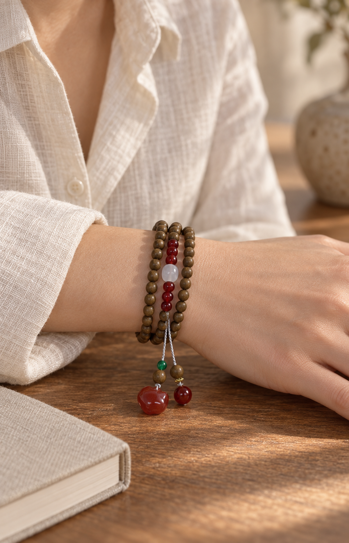 Little Lock - Scented Necklace - bracelet wearing view