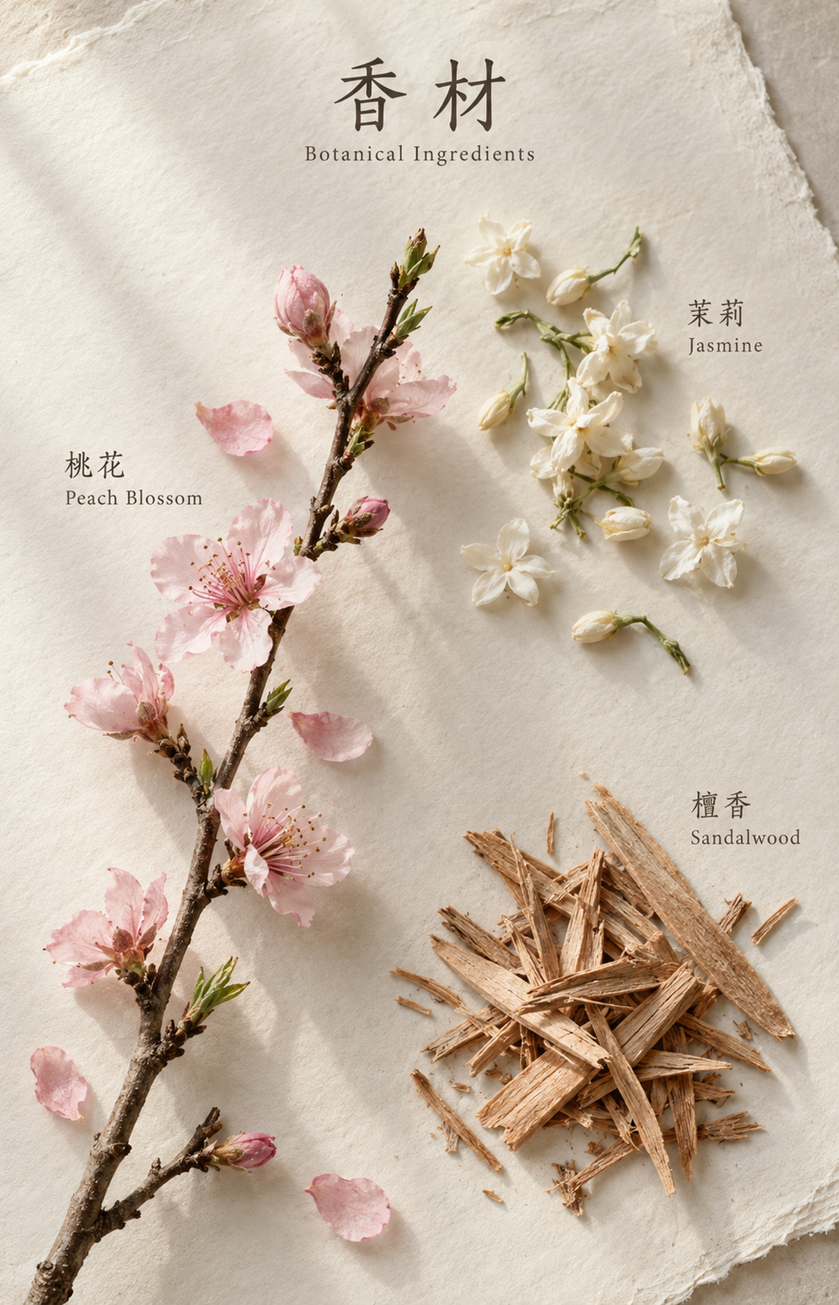 Luminous Vignette - Scented Necklace - botanical materials