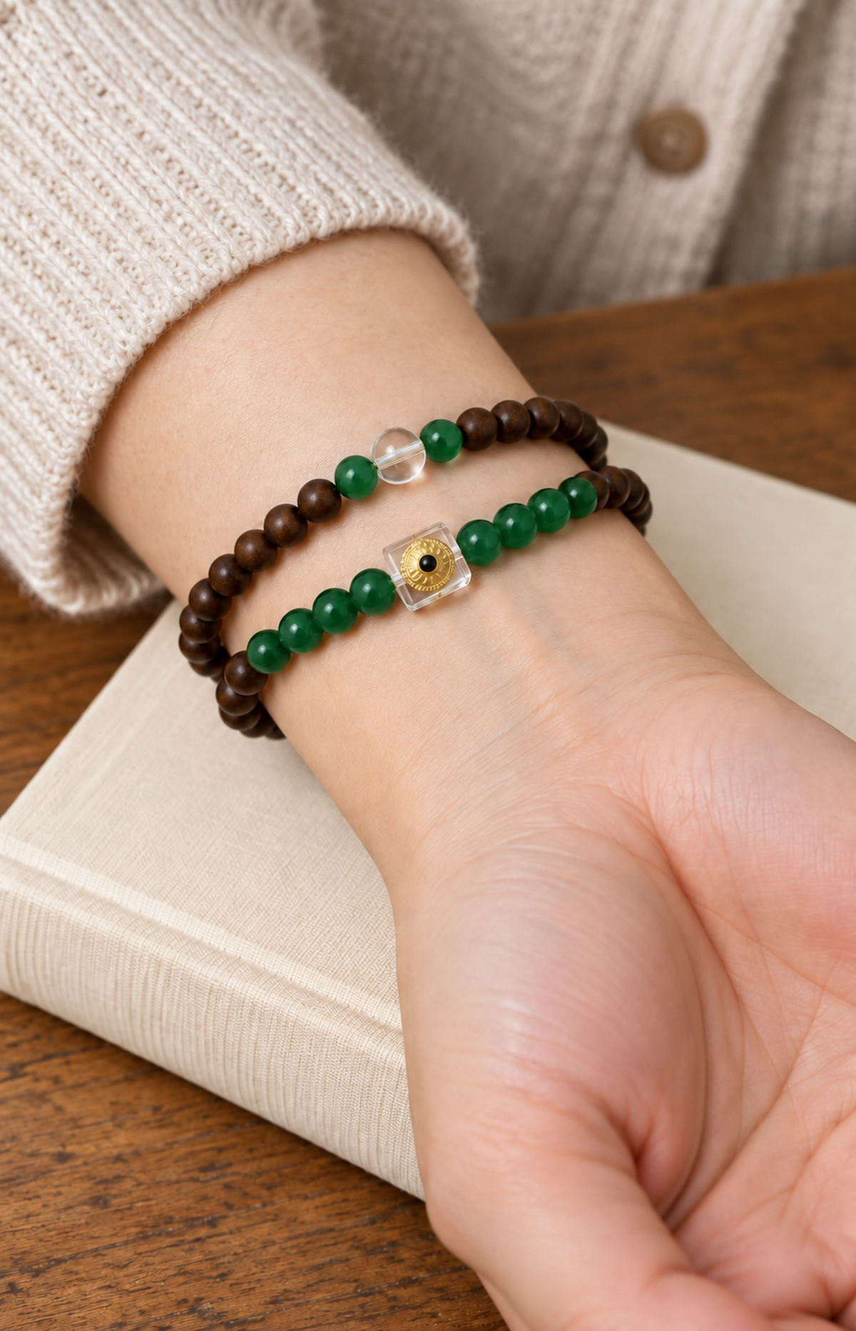 Mossy Bridge - Scented Bracelet - worn view