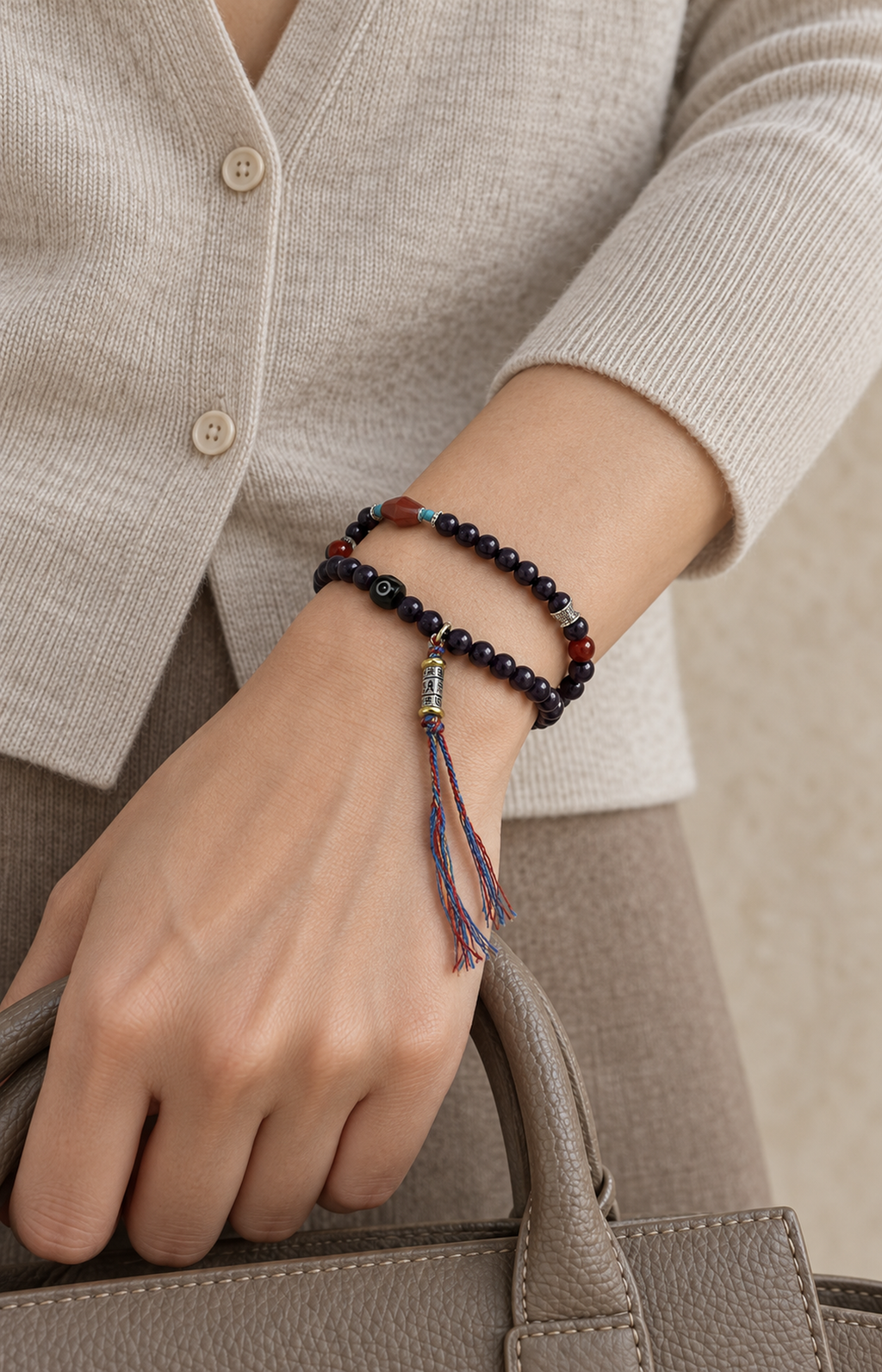 Night Talisman - Scented Bracelet - bracelet wearing view