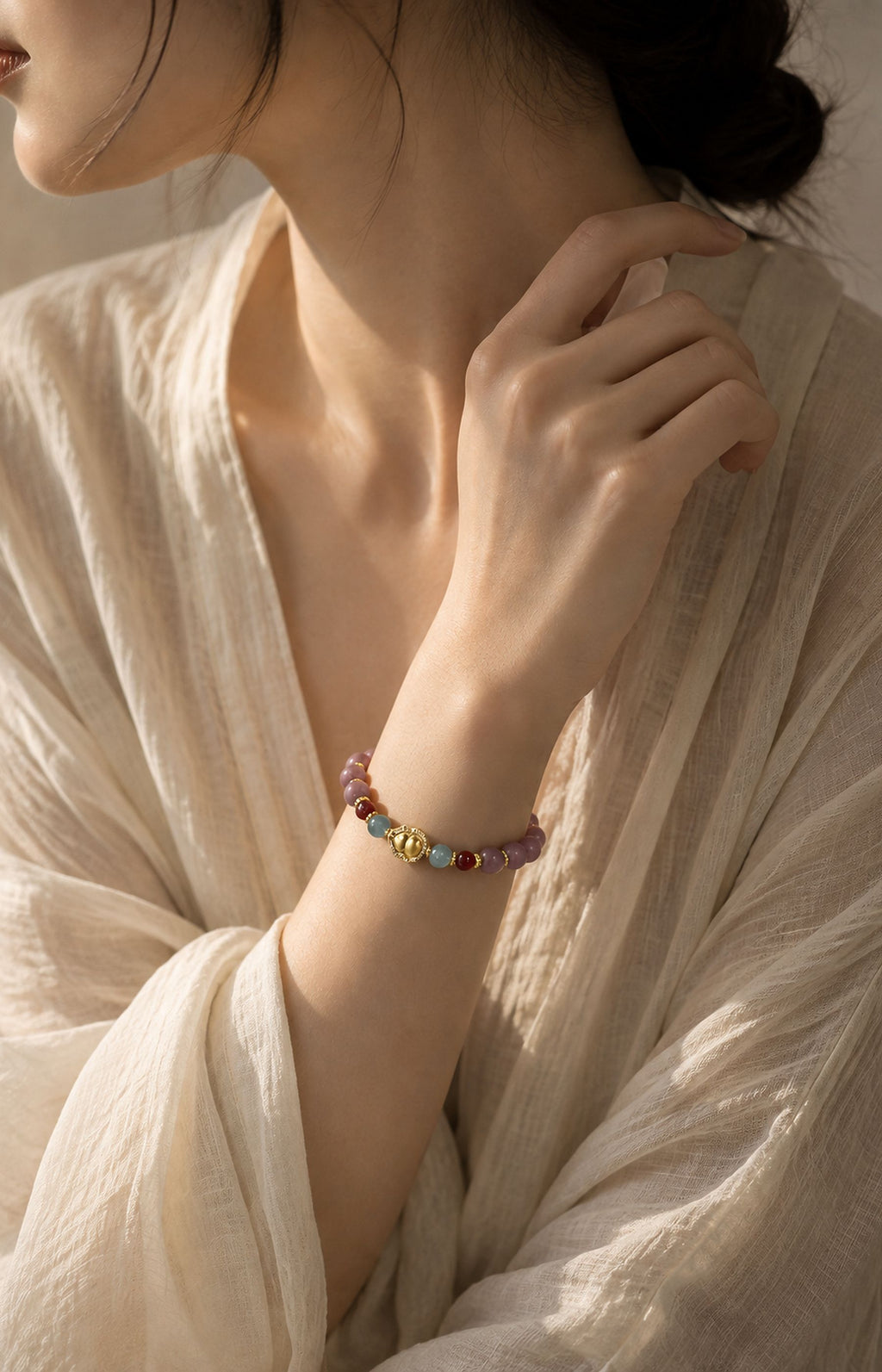 A Little Red - Scented Bracelet — worn view