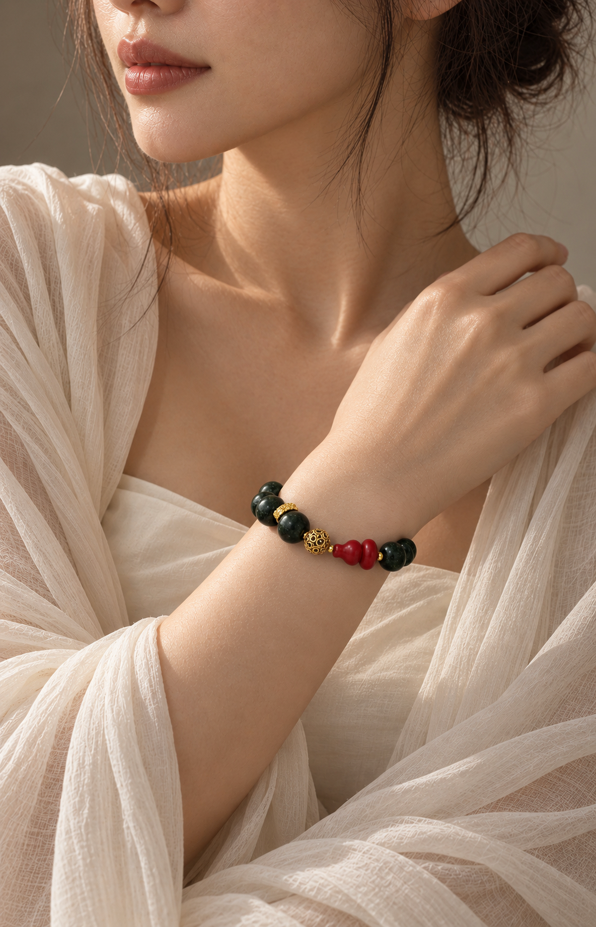 Deep Meadow - Scented Bracelet — worn view