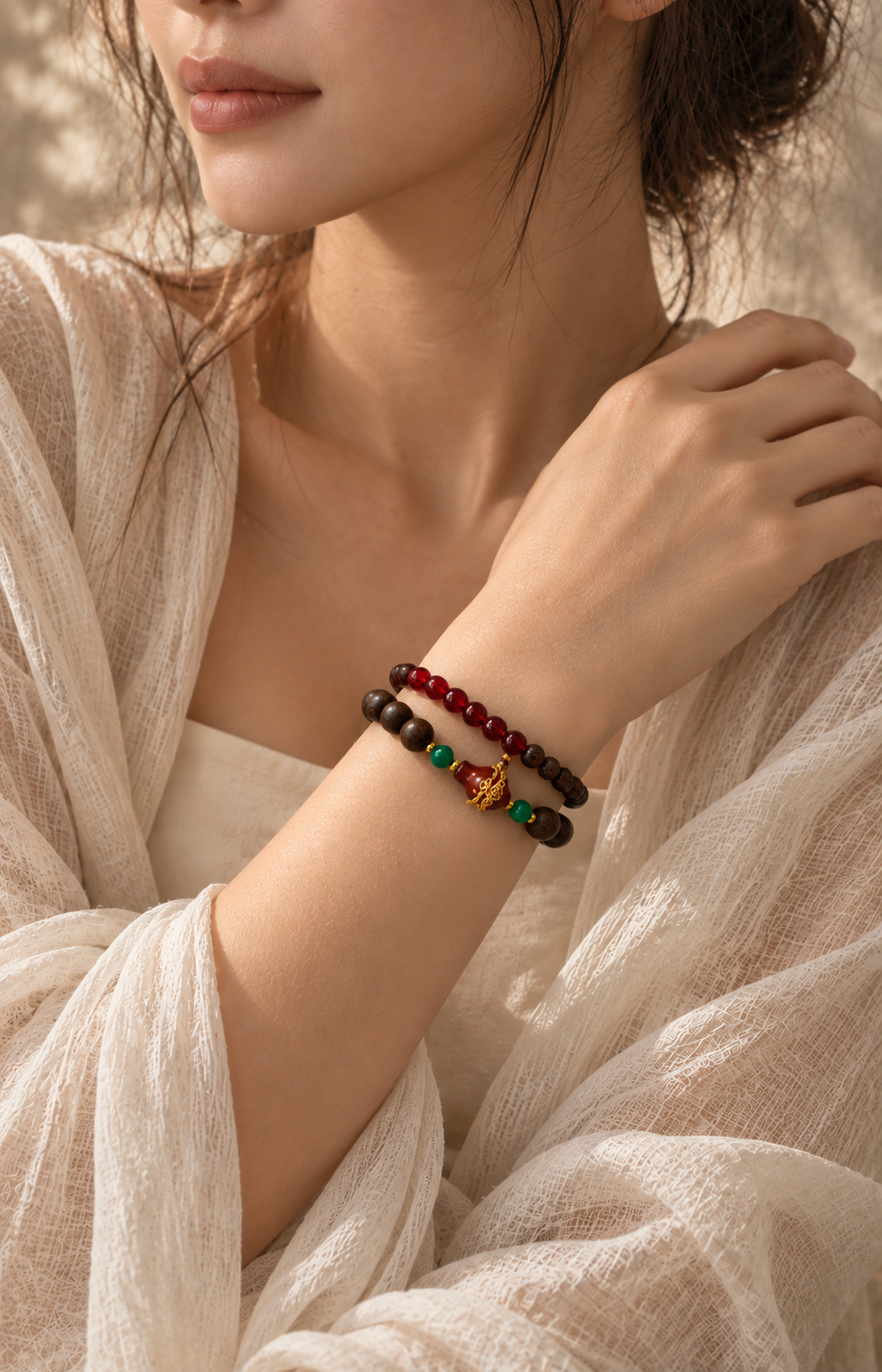 Ember Path - Scented Bracelet — worn view