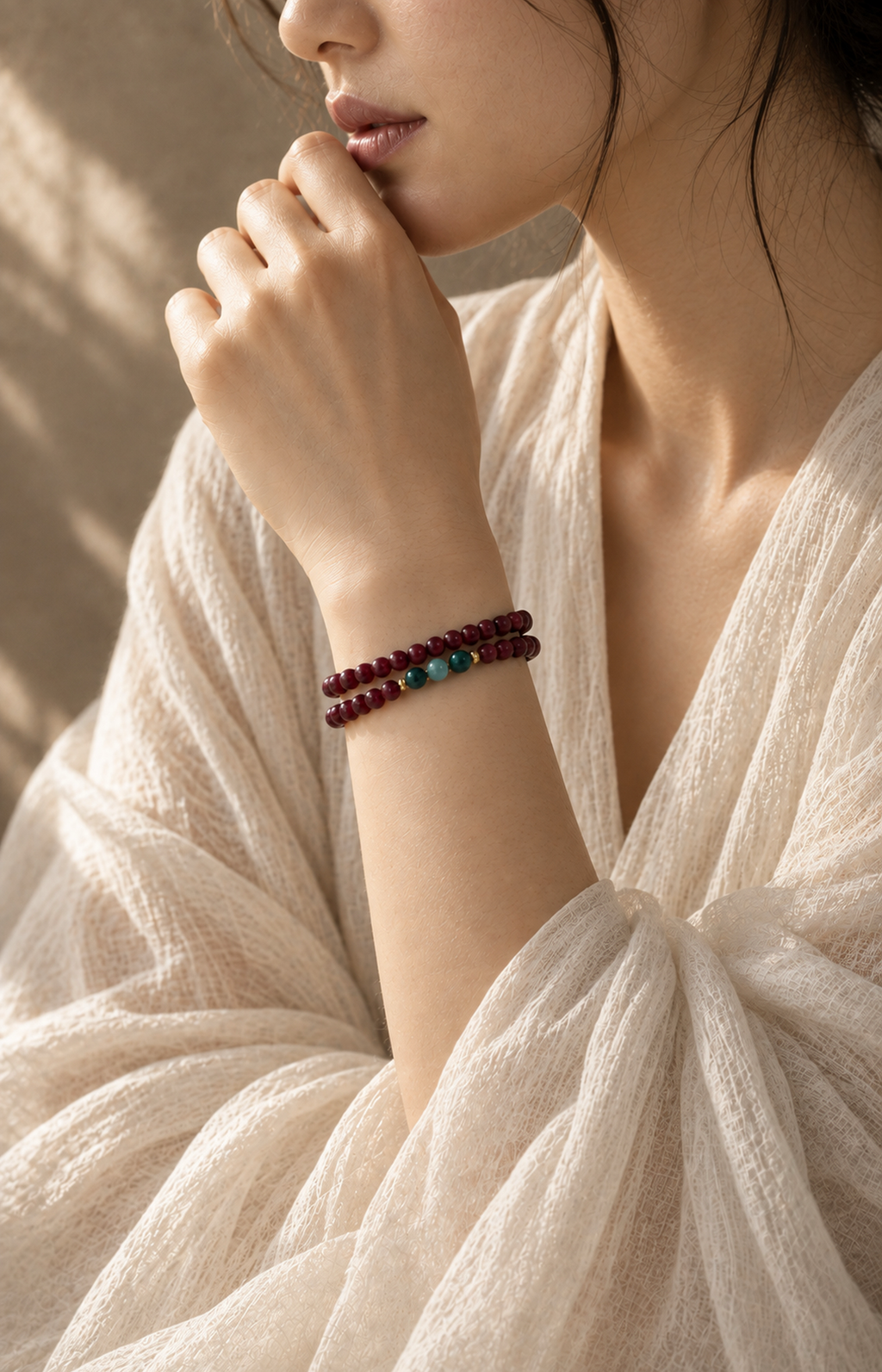 Evening Bloom - Scented Bracelet — worn view
