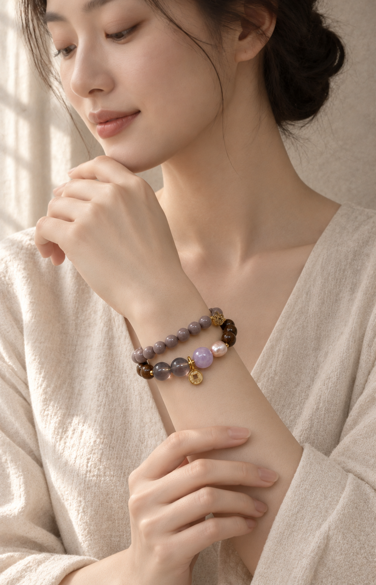 Grounded Light - Scented Bracelet — worn view