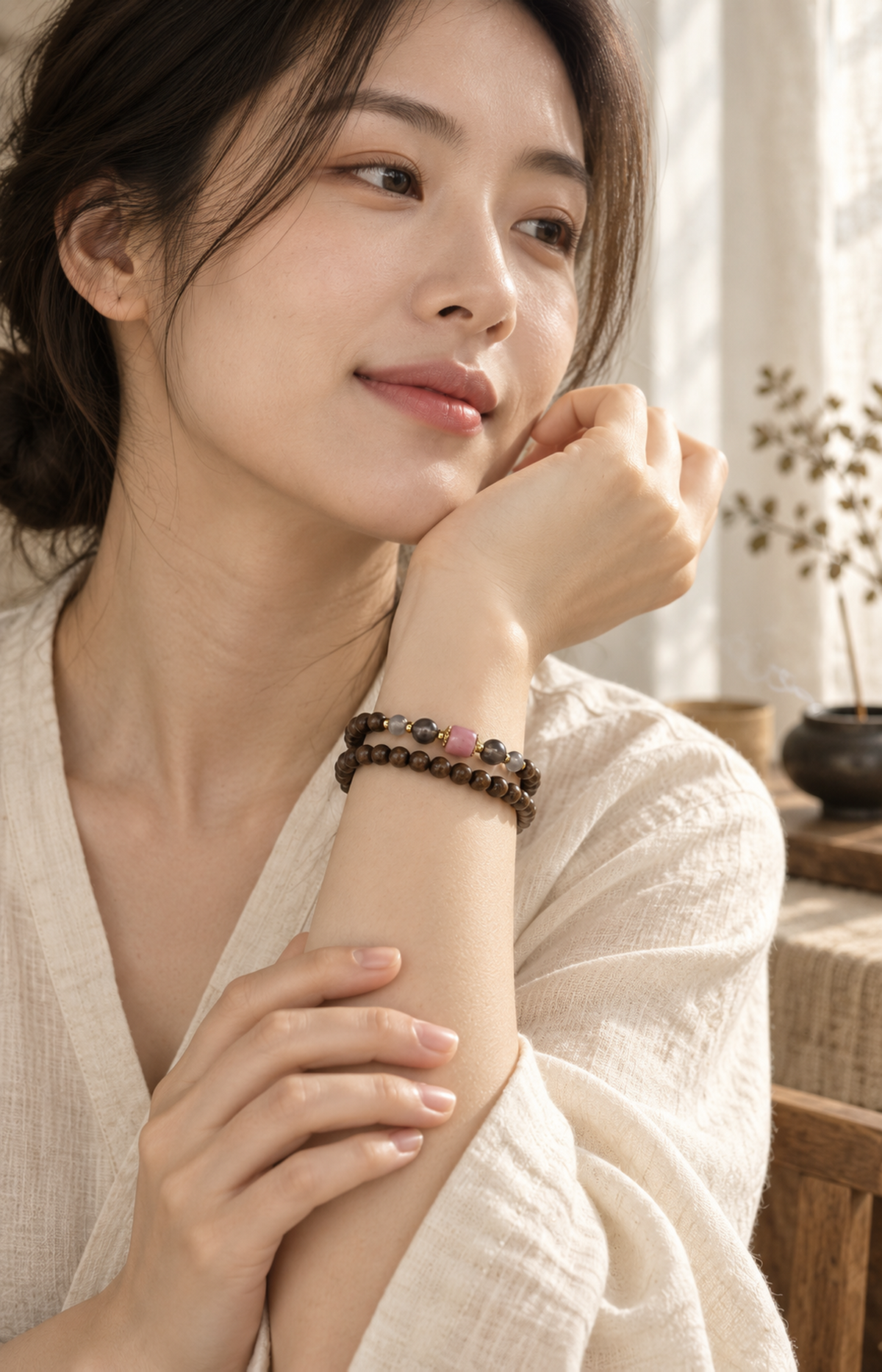 Orchard Quiet - Scented Bracelet — worn view