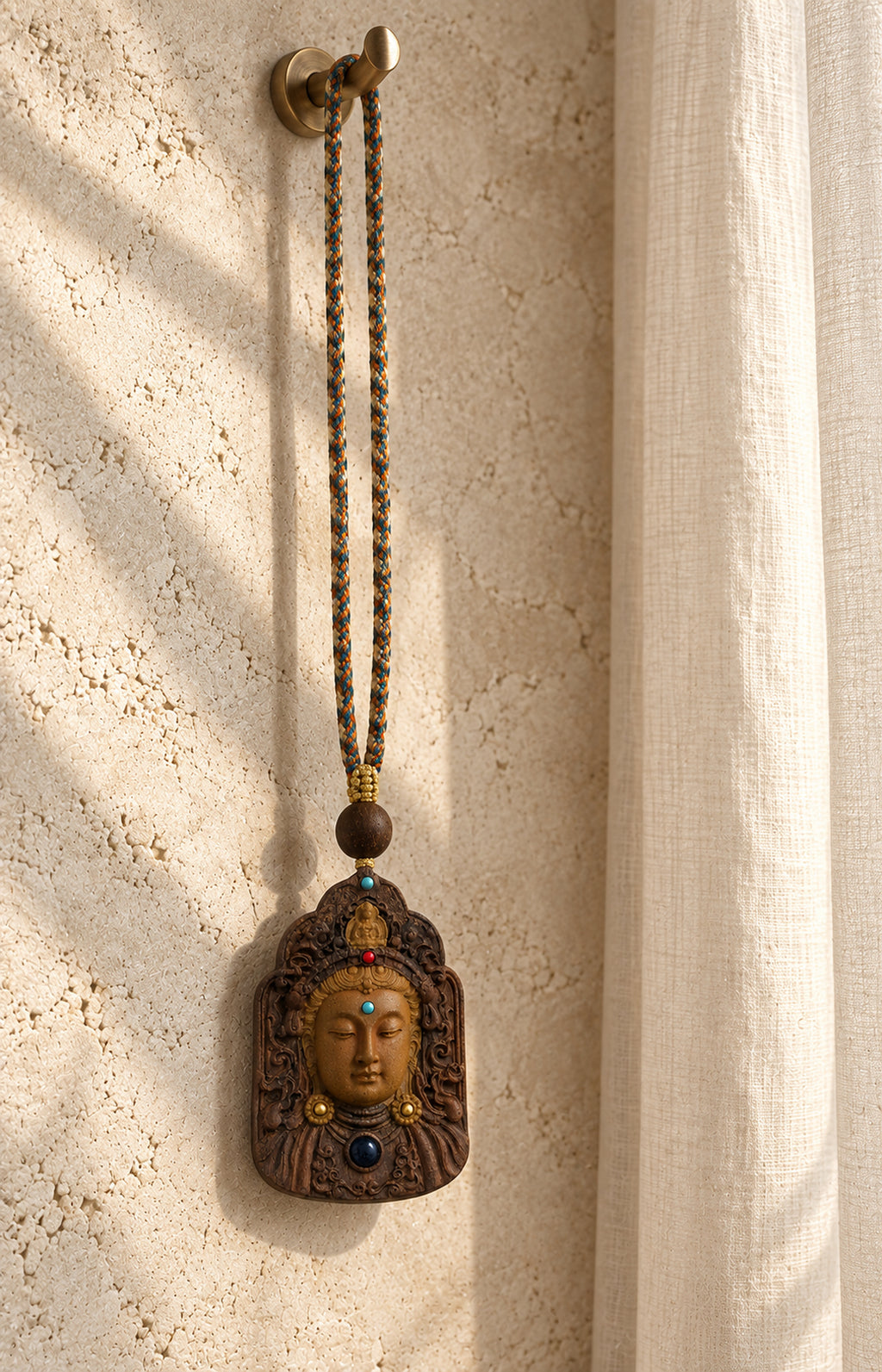 Still Presence NUWARIA scented plaque hanging beside a window