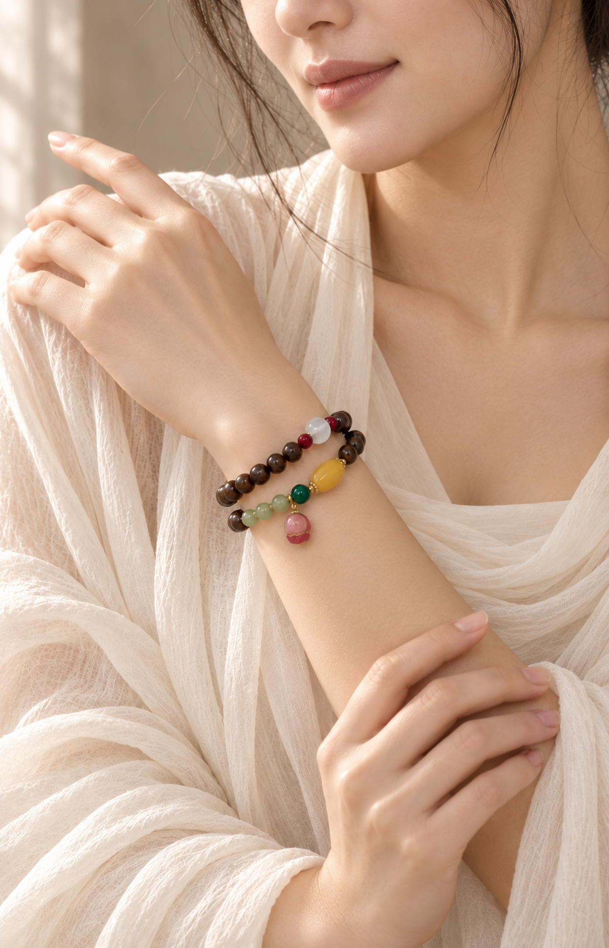Warm Gatherings - Scented Bracelet — worn view