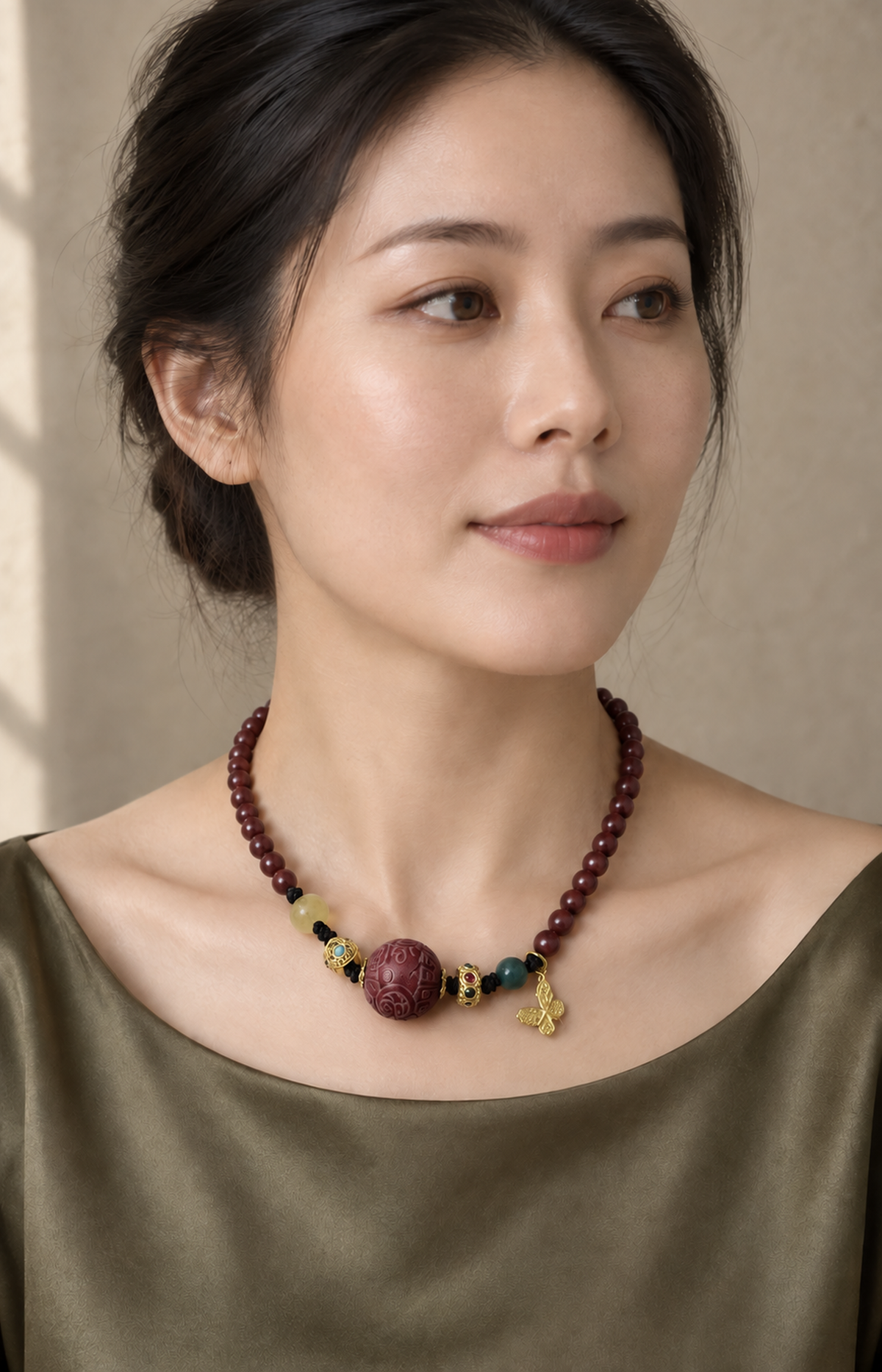 After the Applause - Scented Necklace - worn view