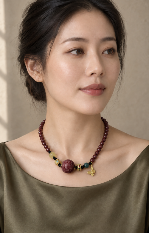 After the Applause - Scented Necklace - worn view