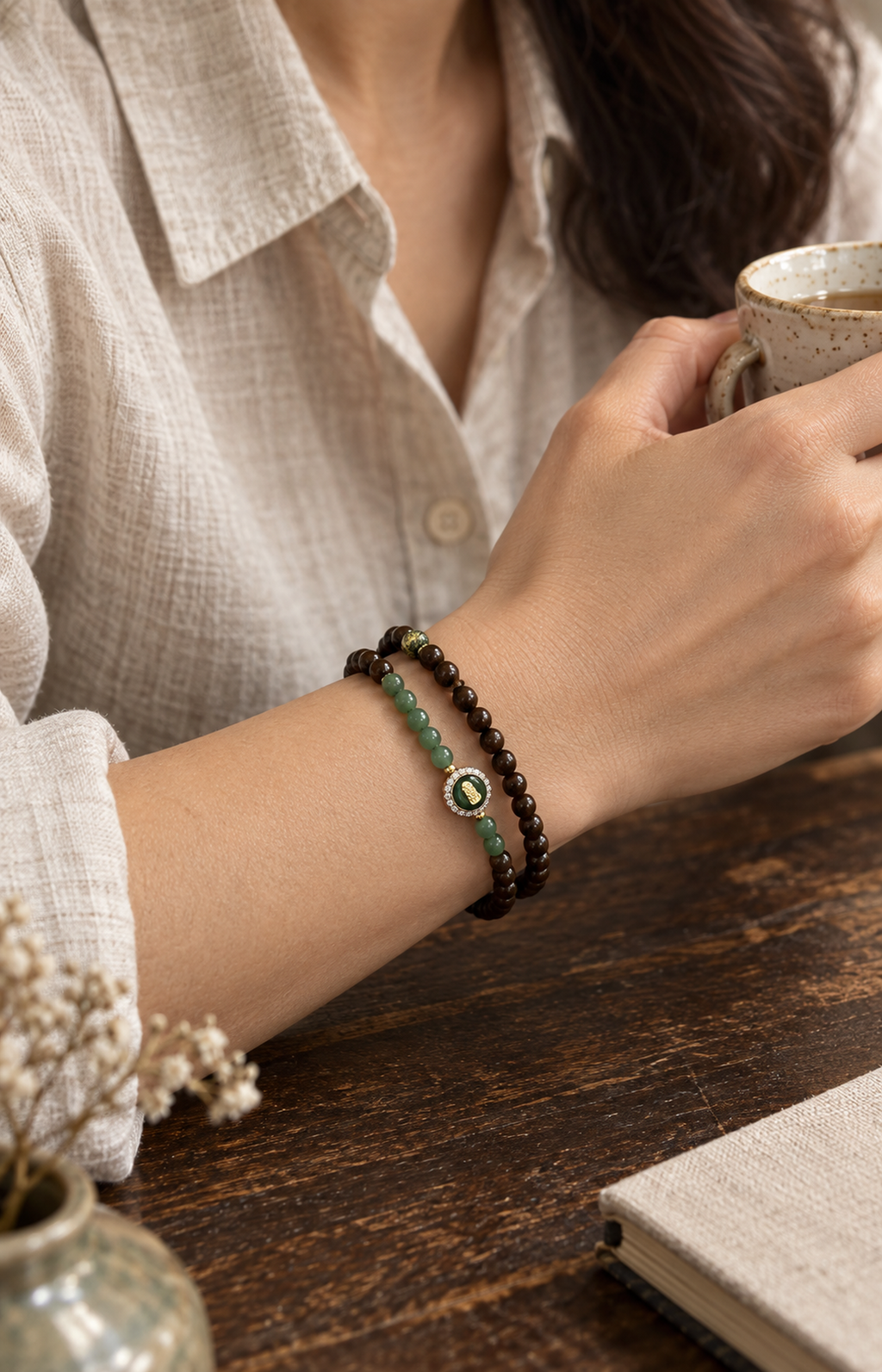 Overgrown Cloister - Scented Bracelet - worn view