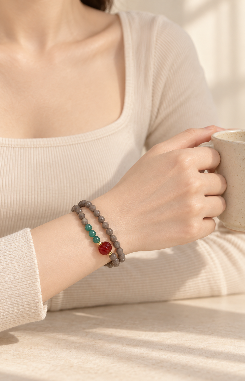 Pale Canopy - Scented Bracelet - bracelet wearing view