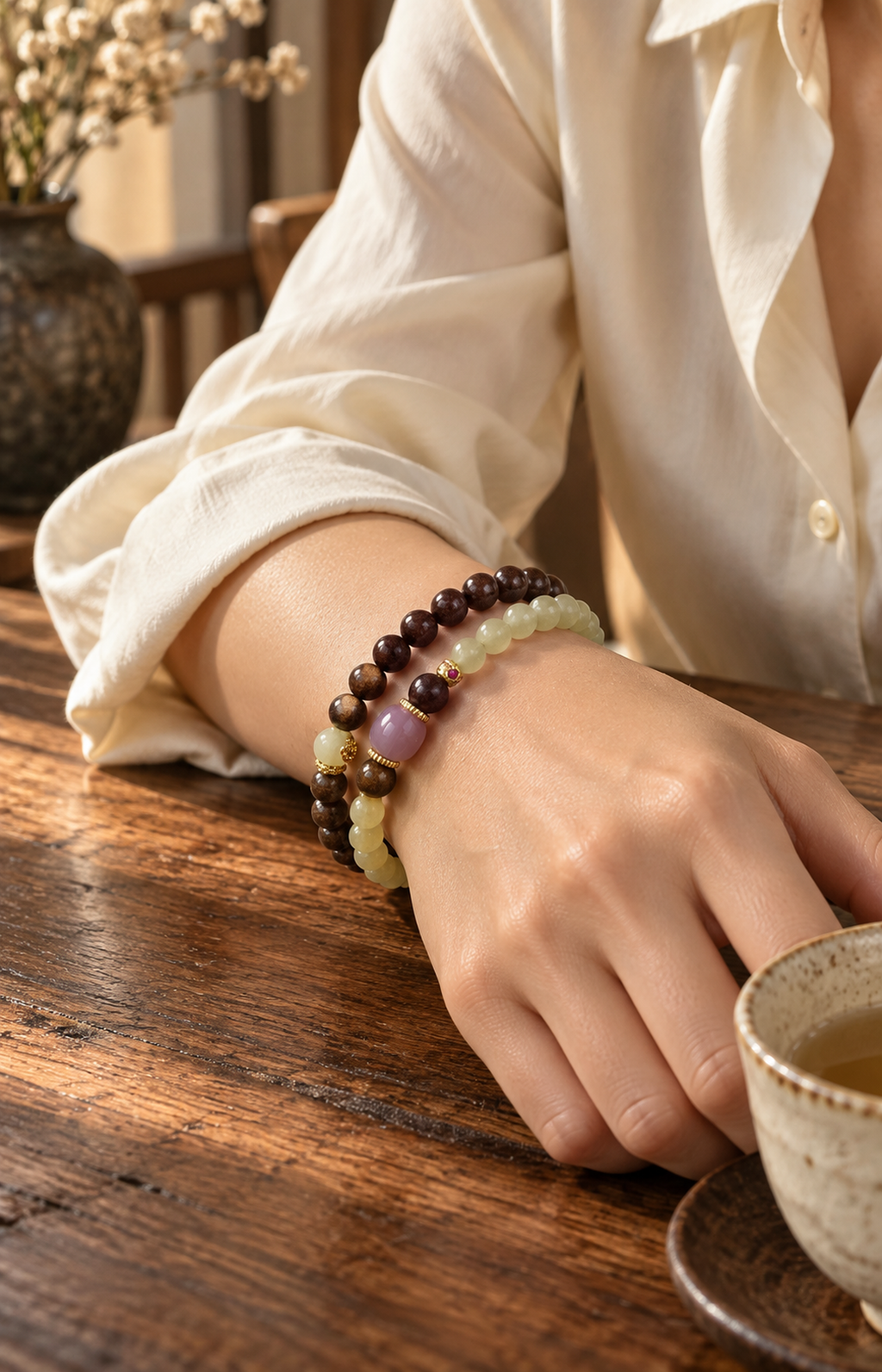 Pale Grove - Scented Bracelet - worn view