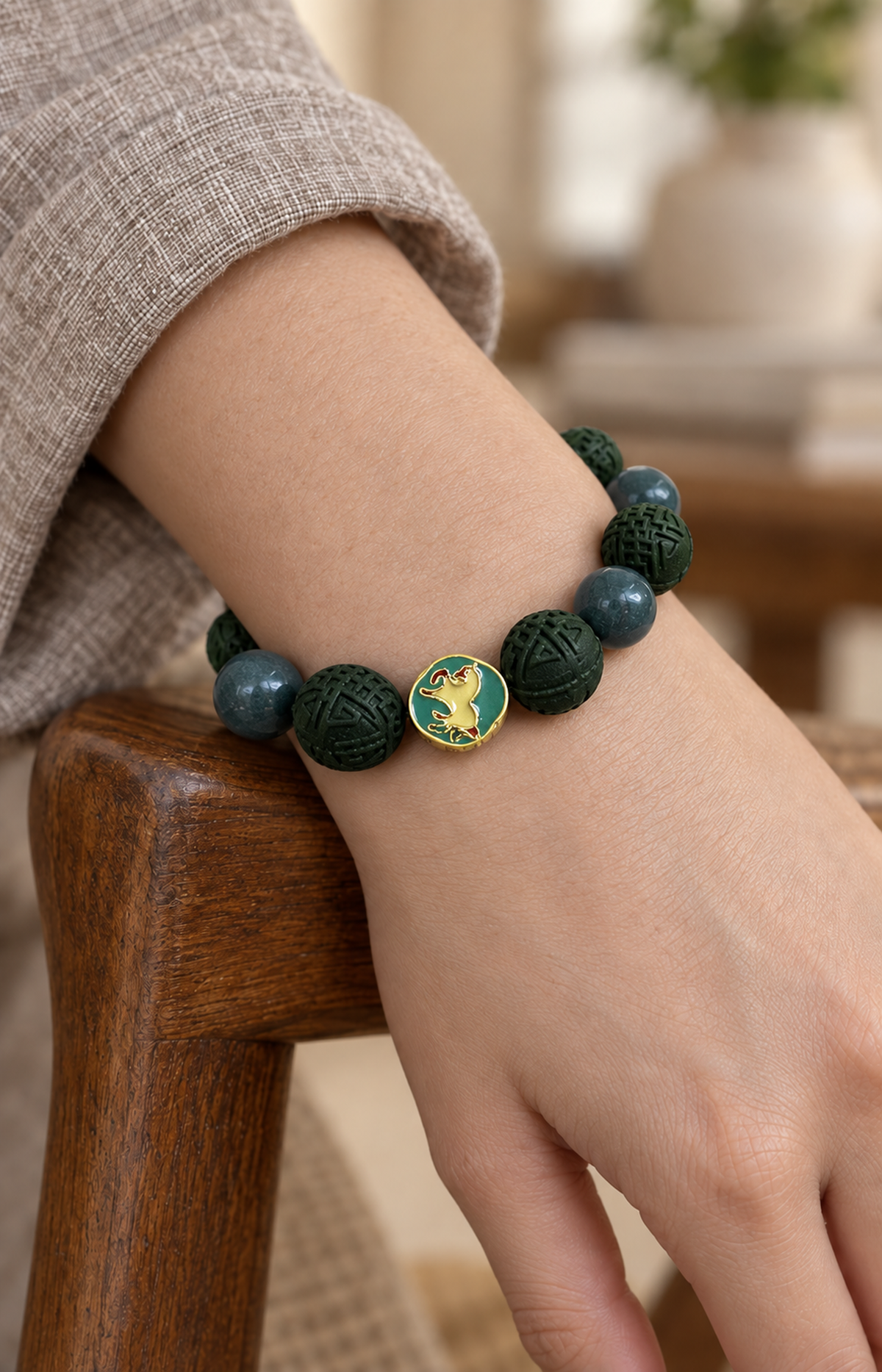 Pastures Afar - Scented Bracelet - worn view