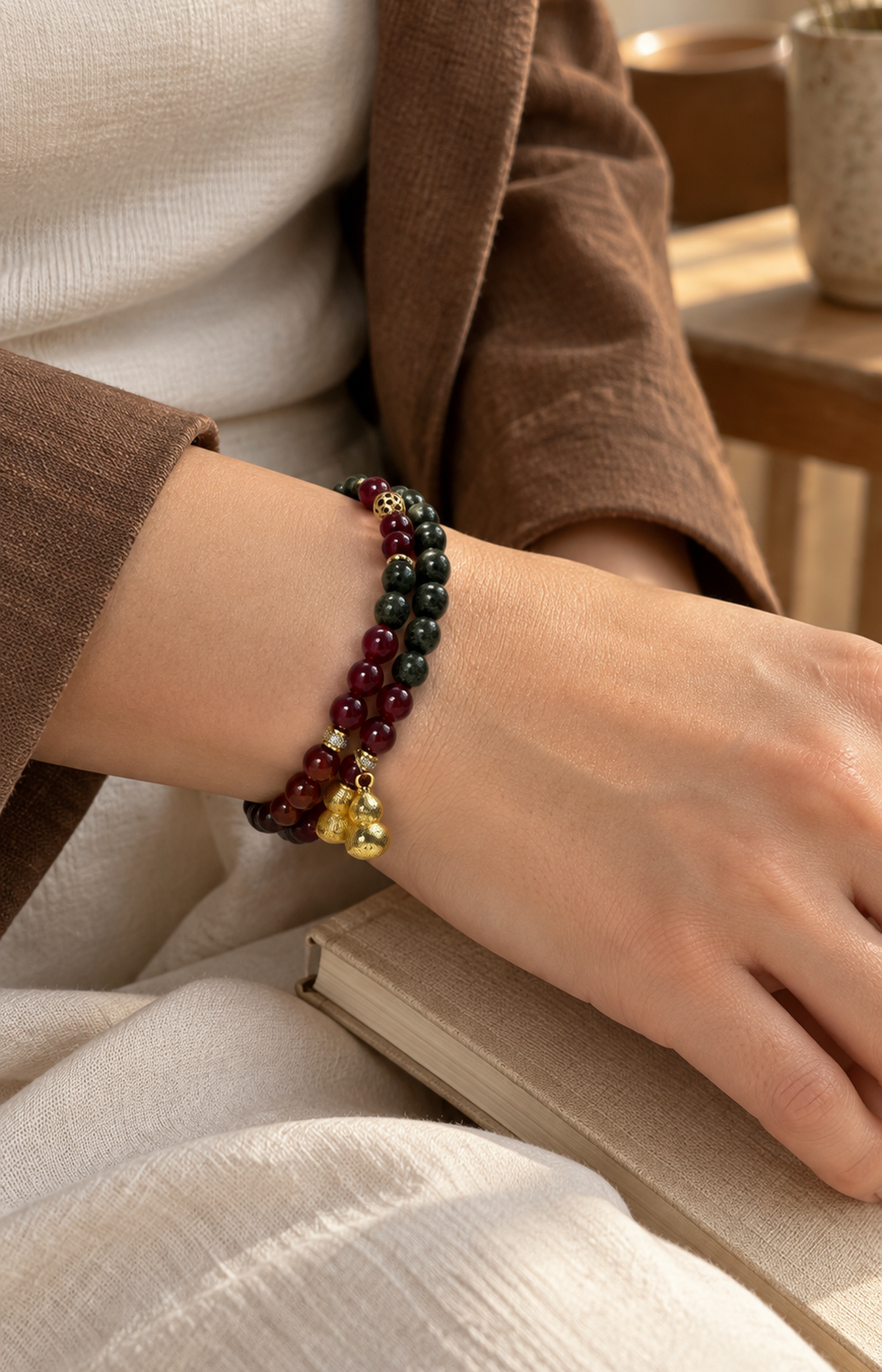 Persimmon Memento - Scented Bracelet - worn view