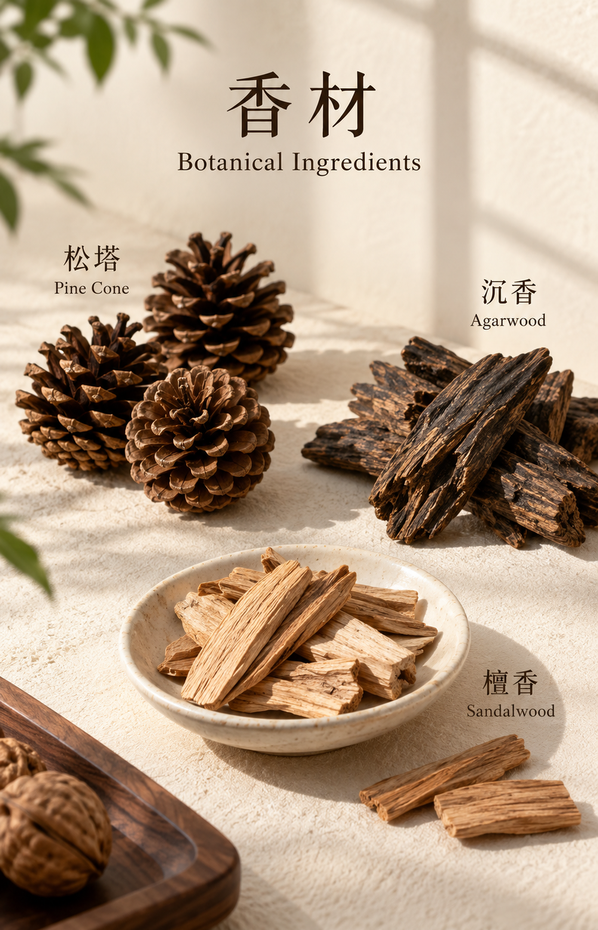 Pine Facets - Scented Bracelet - botanical materials