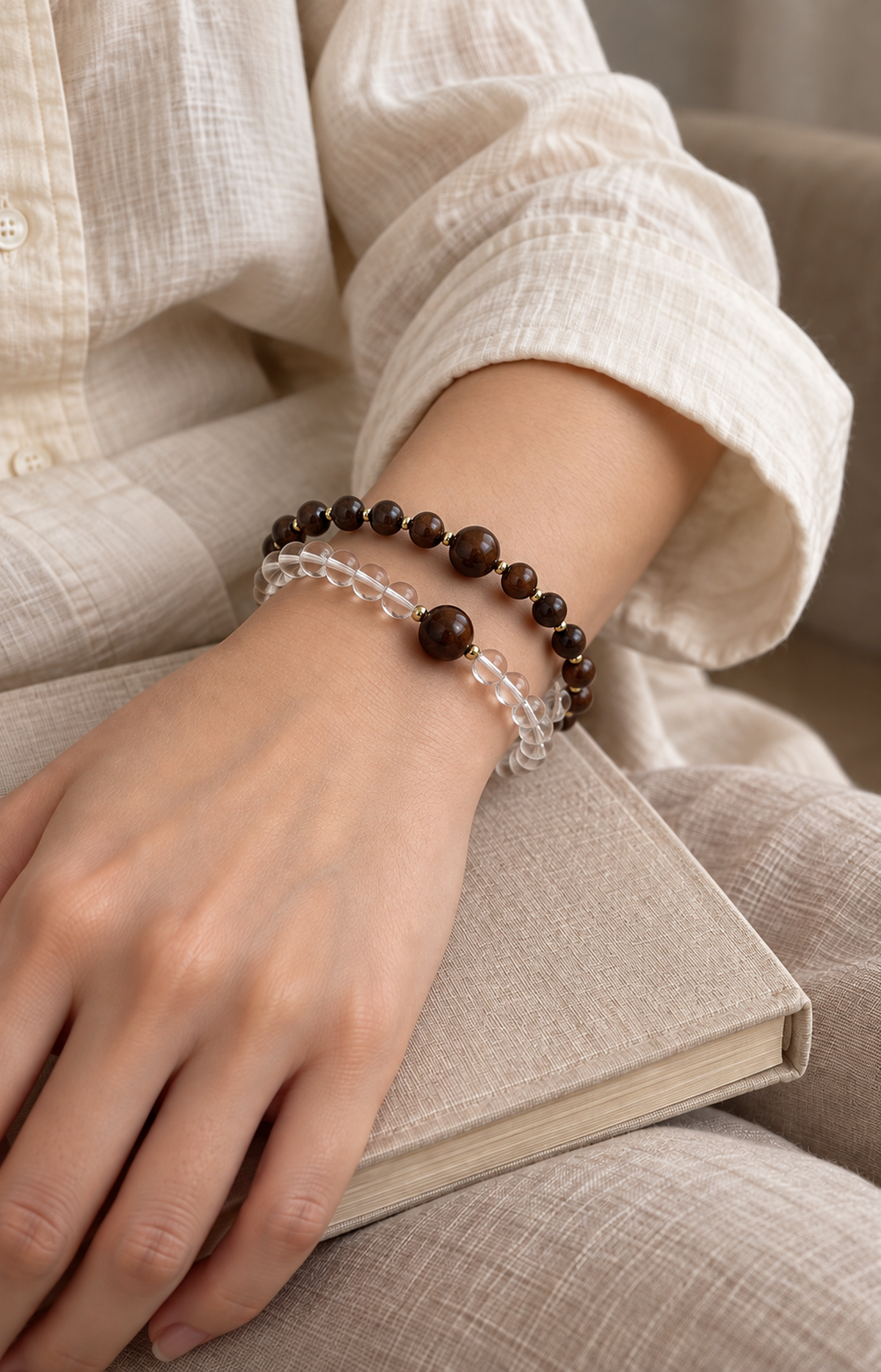 Pine Glass - Scented Bracelet - worn view