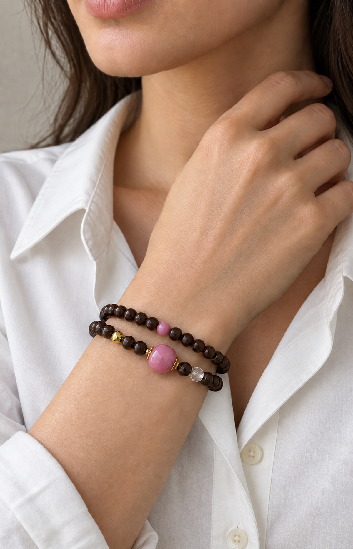 Pink Interval - Scented Bracelet - bracelet wearing view