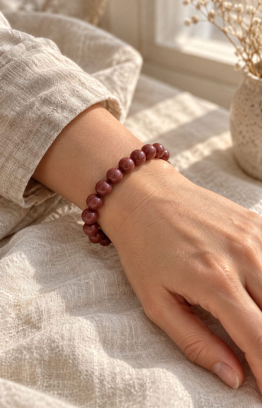 Pressed Pages - Scented Bracelet - in-use view