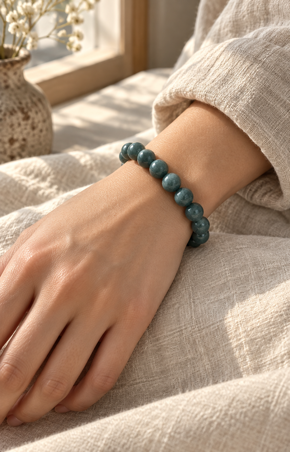 Sheltered Boughs - Scented Bracelet - in-use view