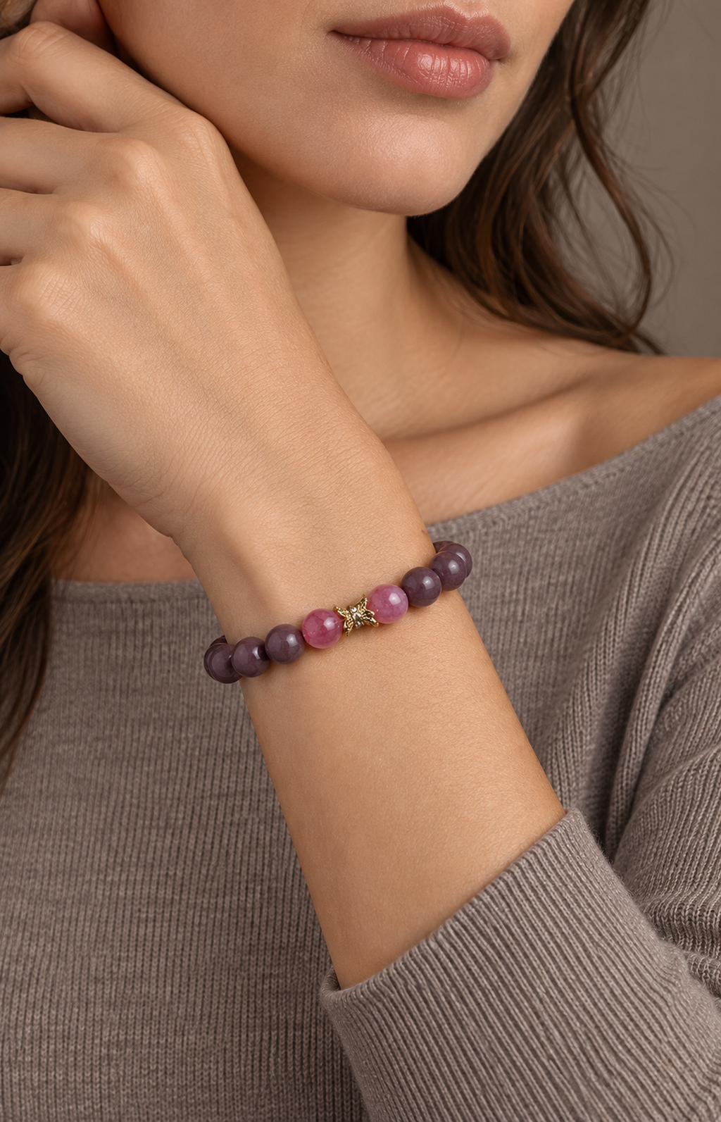 Slender Thread - Scented Bracelet - worn view
