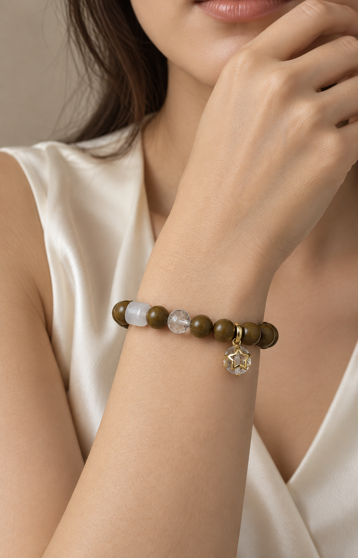 Sunlit Facets - Scented Bracelet - worn view