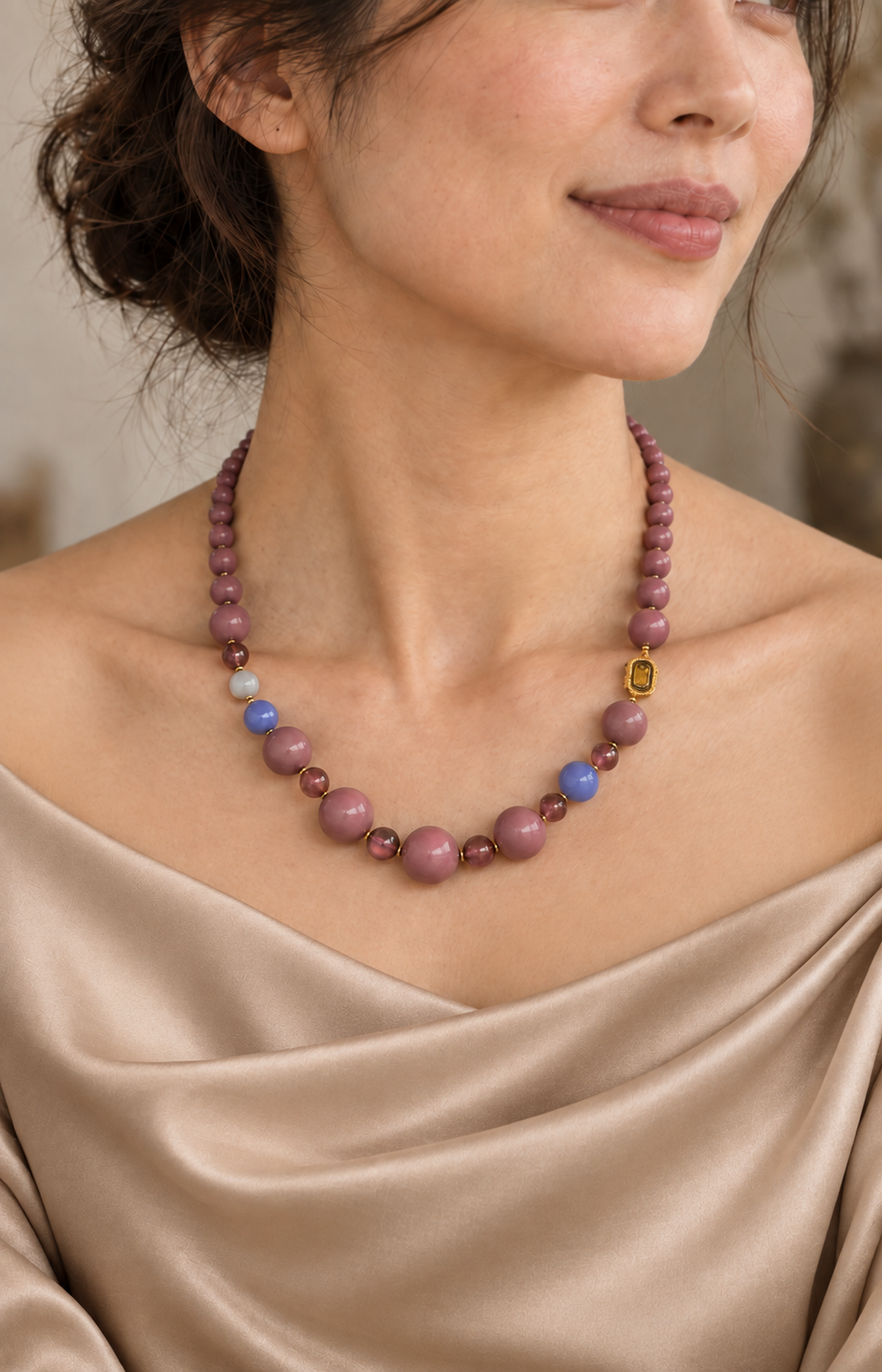 Supple Filament - Scented Necklace - worn view