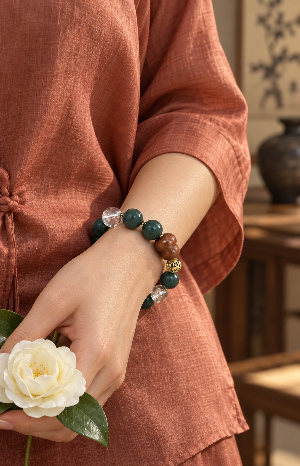 Sylvan Shelter - Scented Bracelet - worn view