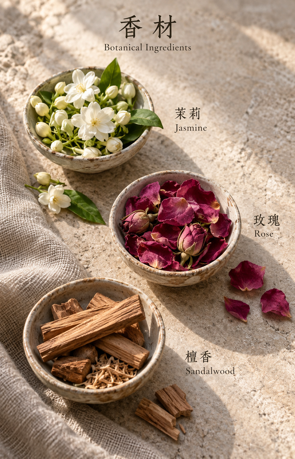 Temple Offering - Scented Hanging Charm - botanical materials