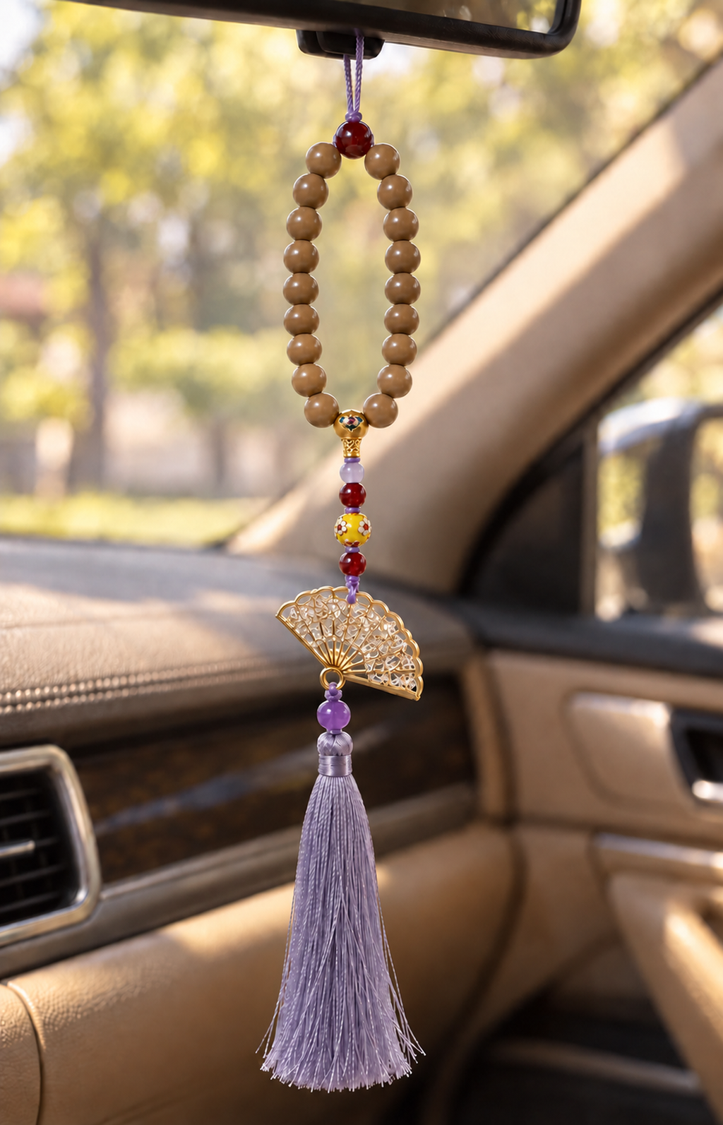 Unfolding April - Scented Car Charm - in-use view