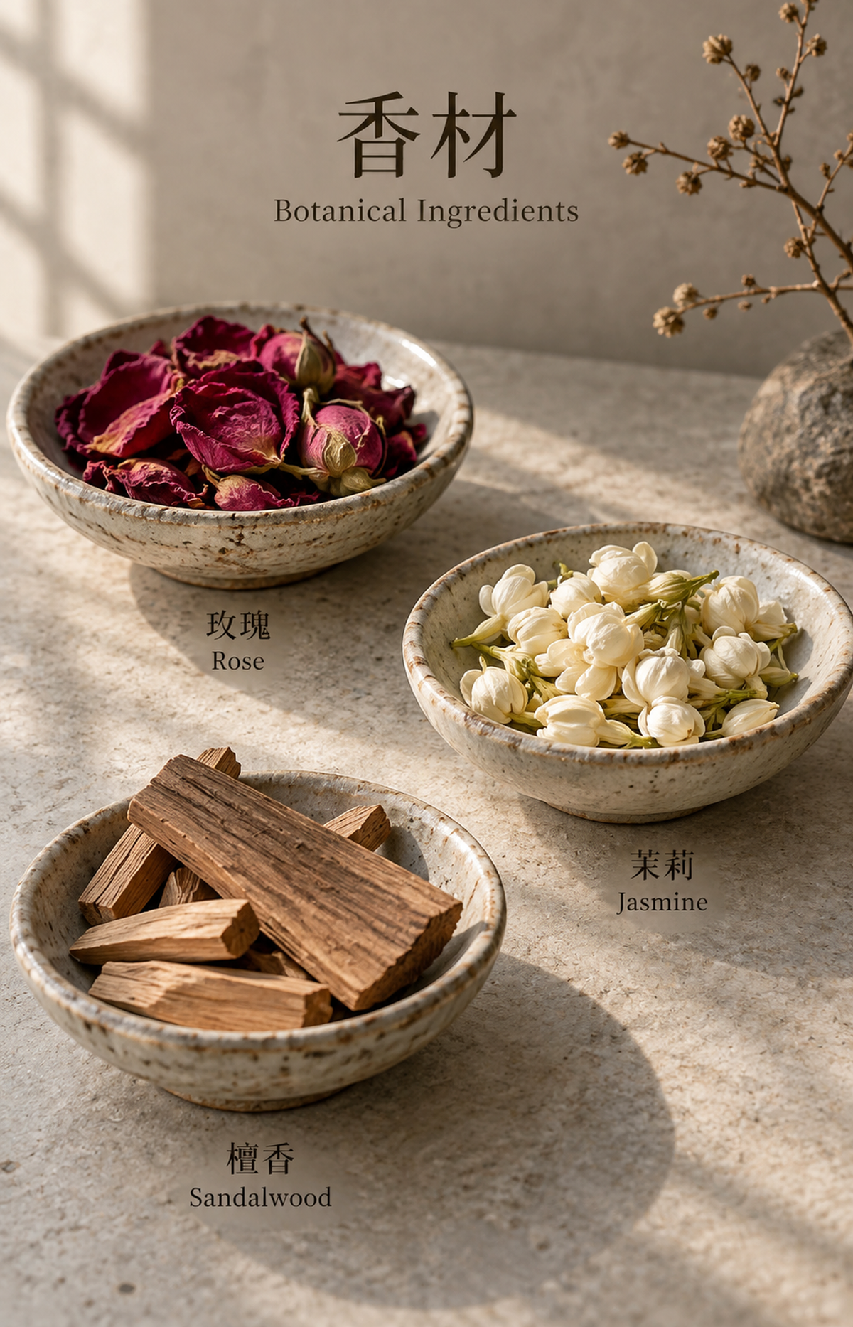 Unfolding April - Scented Car Charm - botanical materials